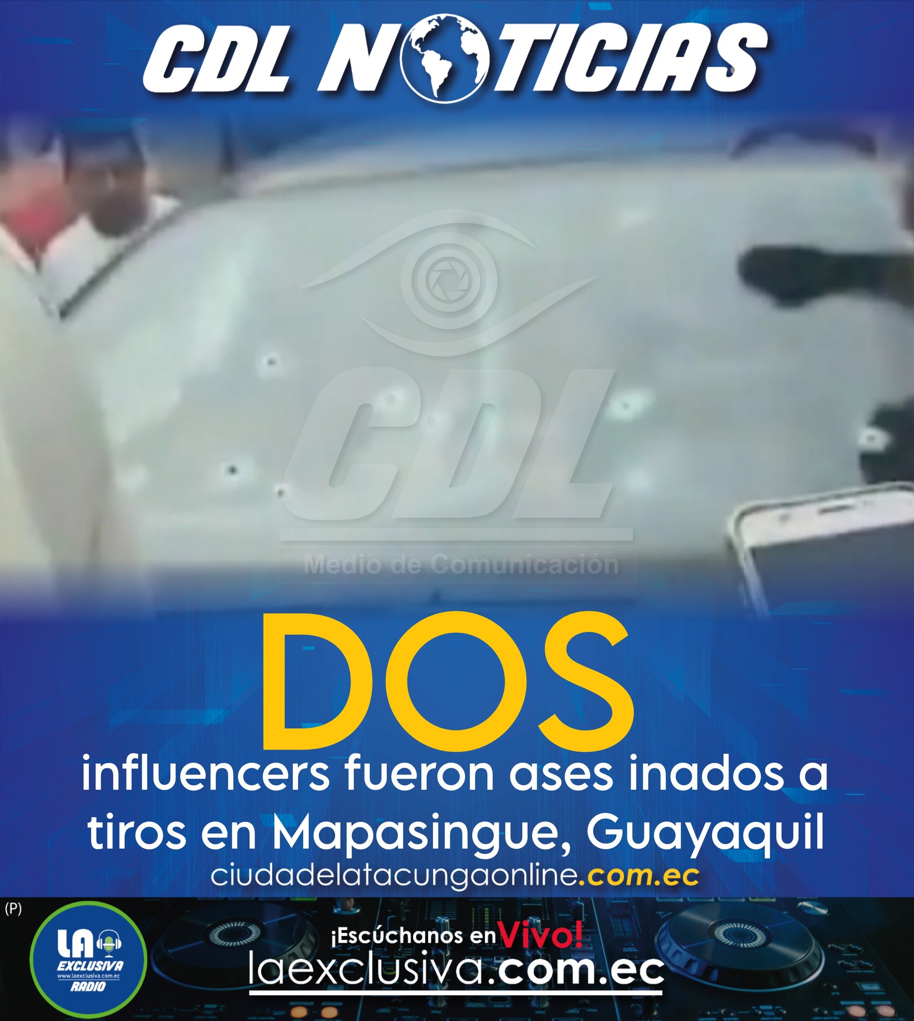 Dos influencers fueron ases inados a tiros en Mapasingue, Guayaquil