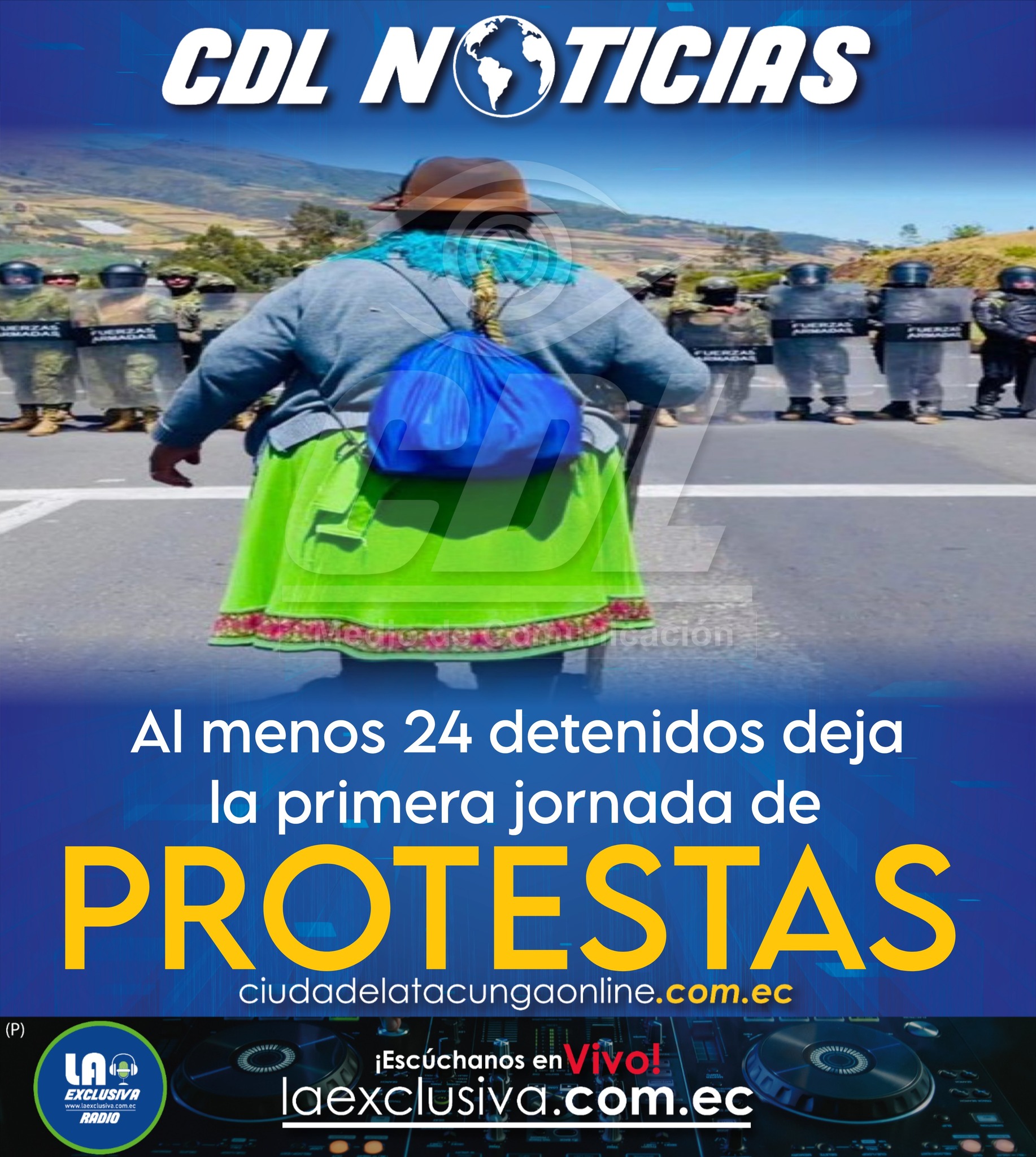 Al menos 24 detenidos deja la primera jornada de protestas por la eliminación del subsidio del diésel