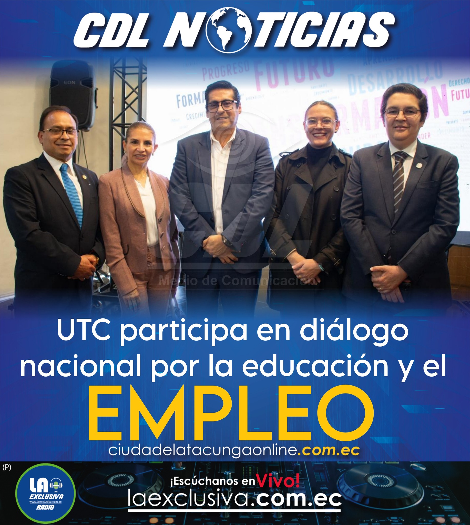 UTC participa en diálogo nacional por la educación y el empleo.
