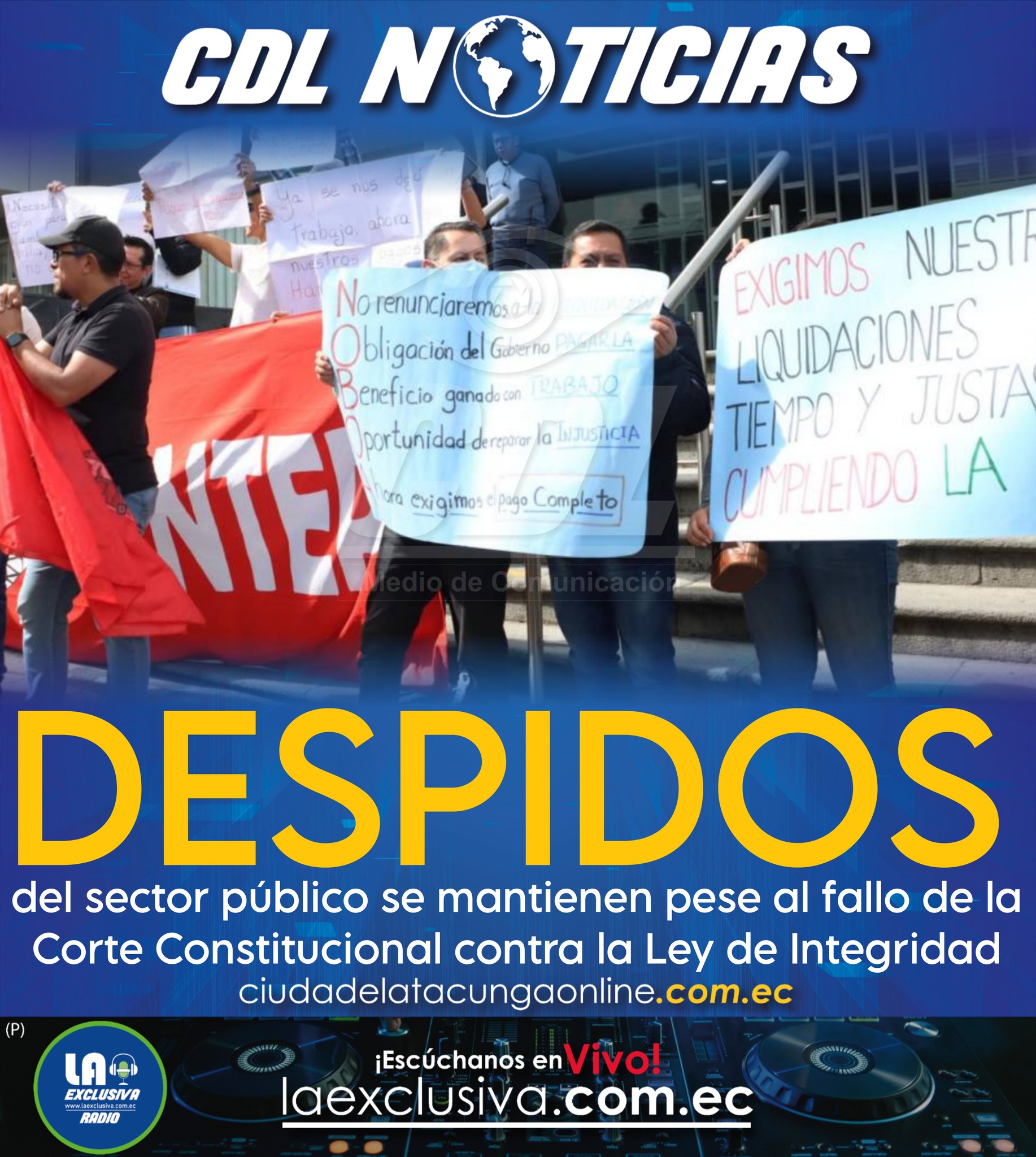 Los despidos del sector público se mantienen pese al fallo de la Corte Constitucional contra la Ley de Integridad