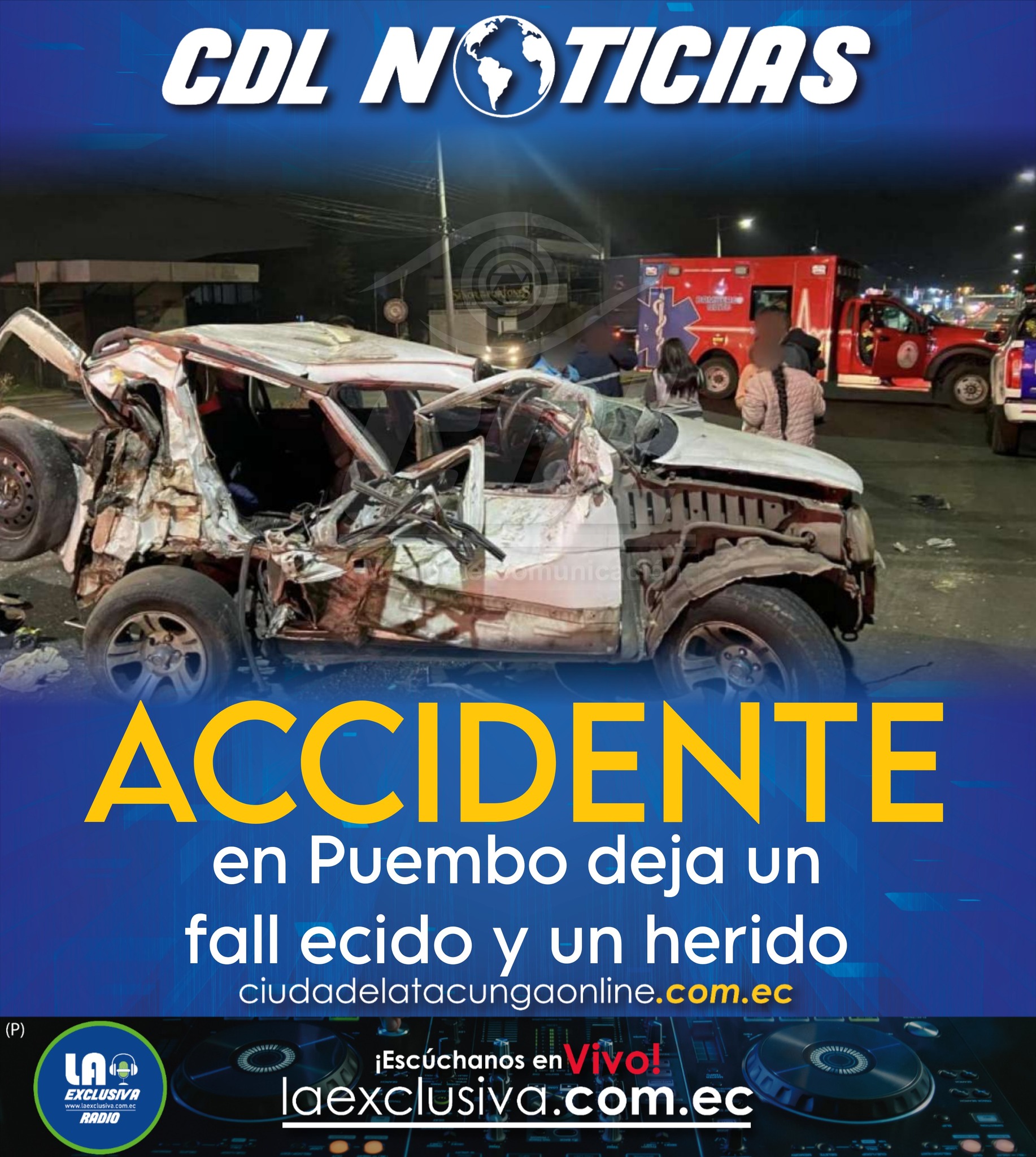 Accidente en Puembo deja un fallecido y un herido