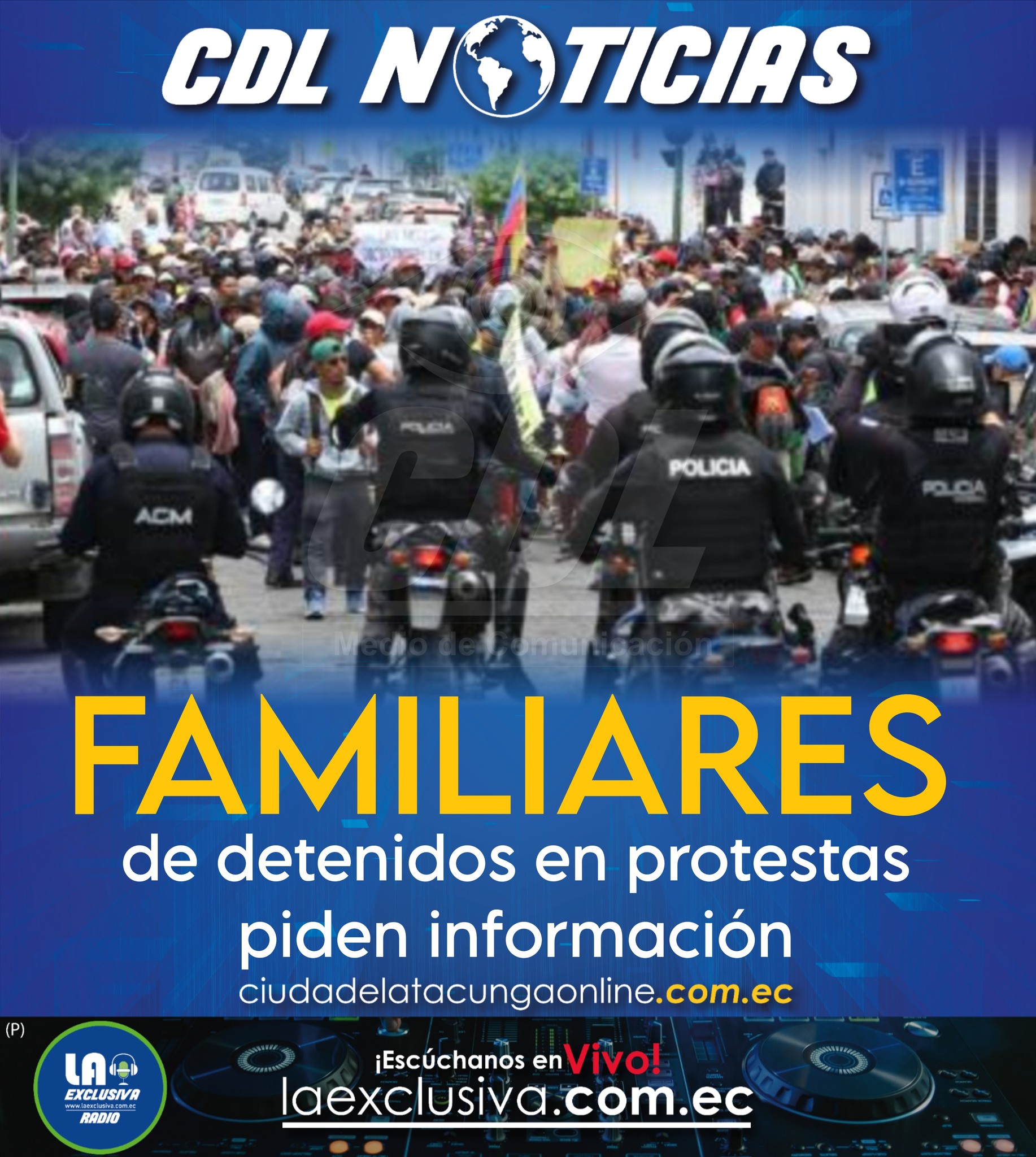 Familiares de detenidos en protestas piden información