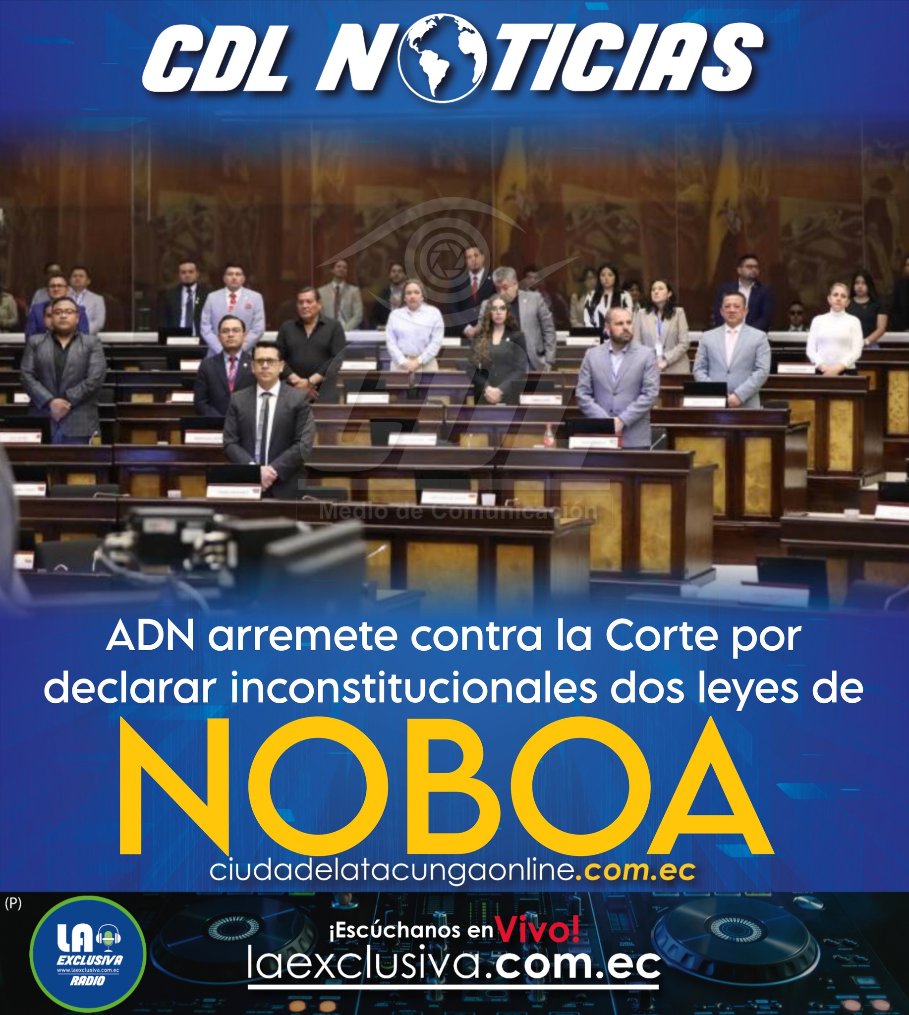 ADN arremete contra la Corte por declarar inconstitucionales las leyes de Solidaridad e Integridad Pública