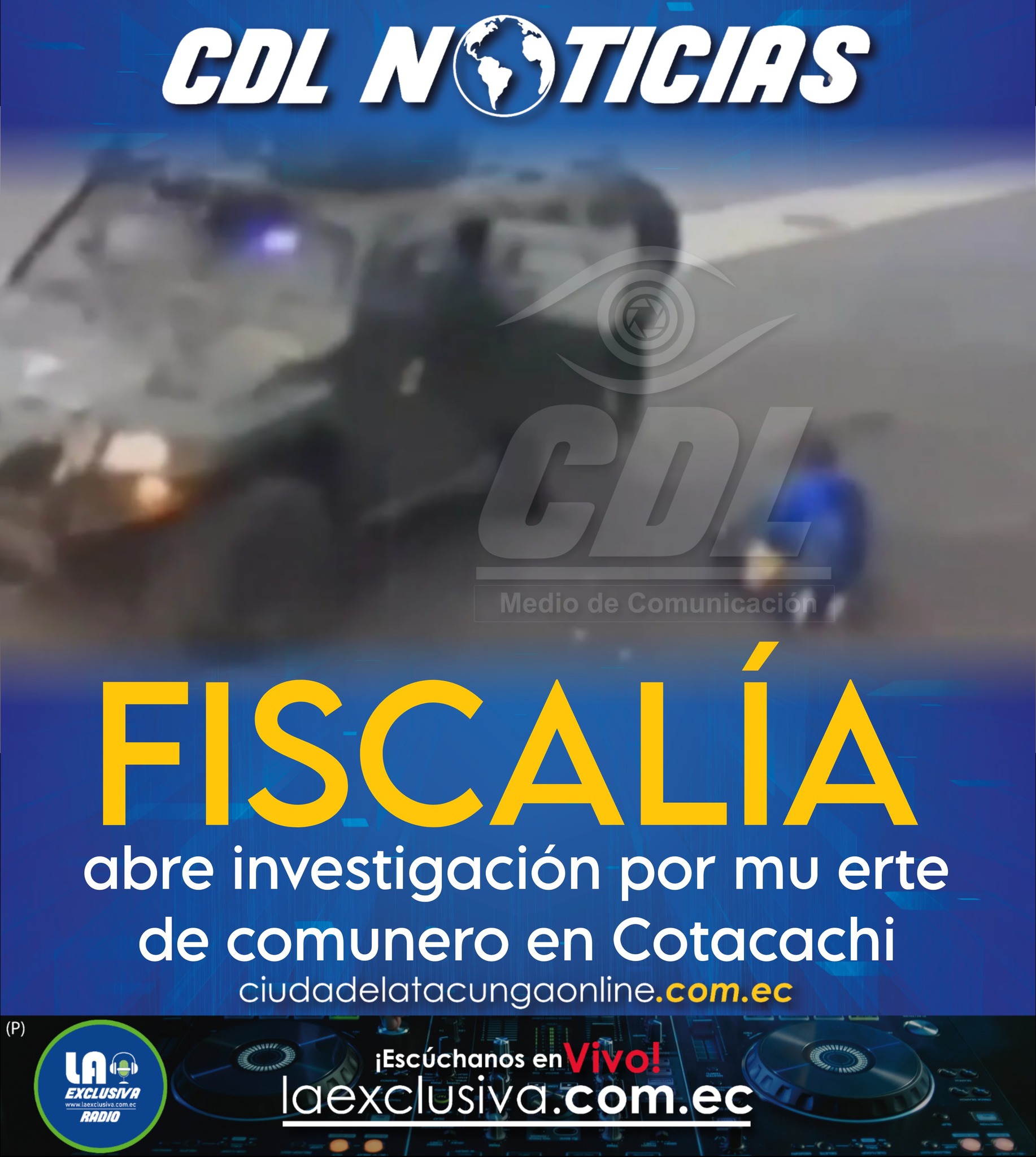 Fiscalía abre investigación por mu erte de comunero en Cotacachi