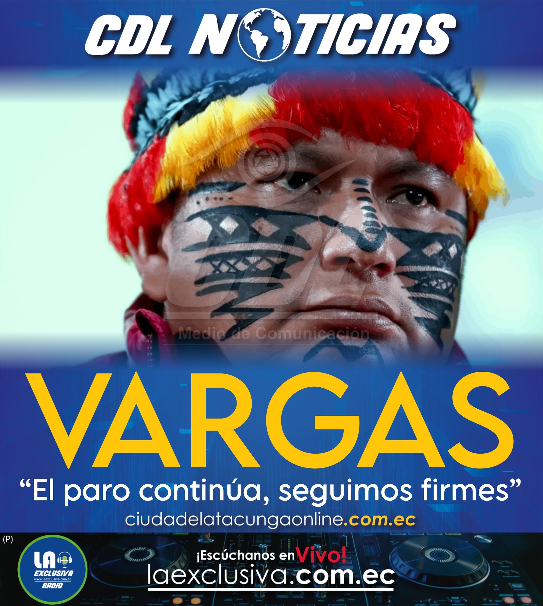 Marlon Vargas: “El paro continúa, seguimos firmes”