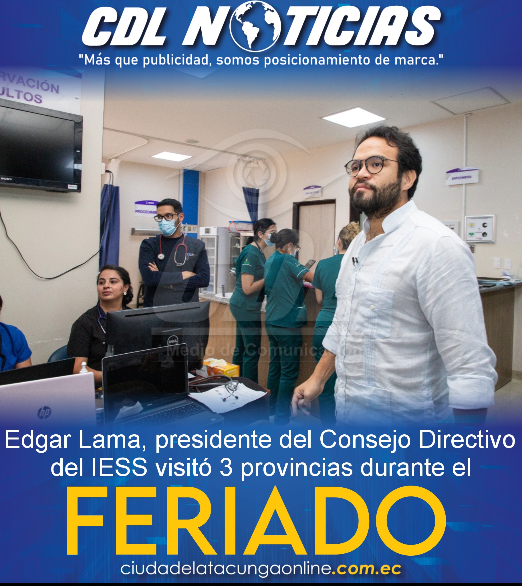 Edgar Lama, presidente del Consejo Directivo del IESS visitó 3 provincias durante el feriado
