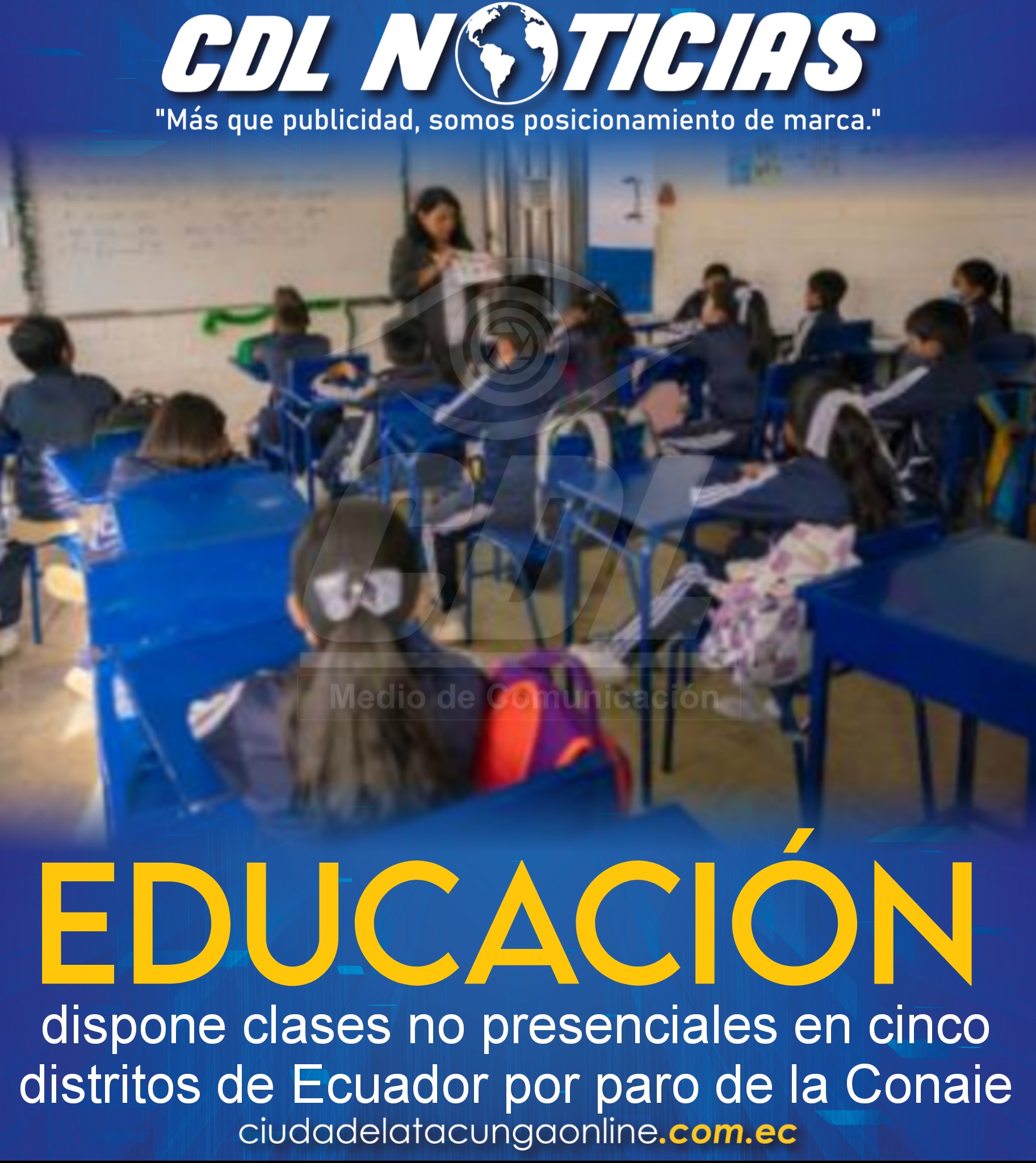Educación dispone clases no presenciales en cinco distritos de Ecuador por paro de la Conaie