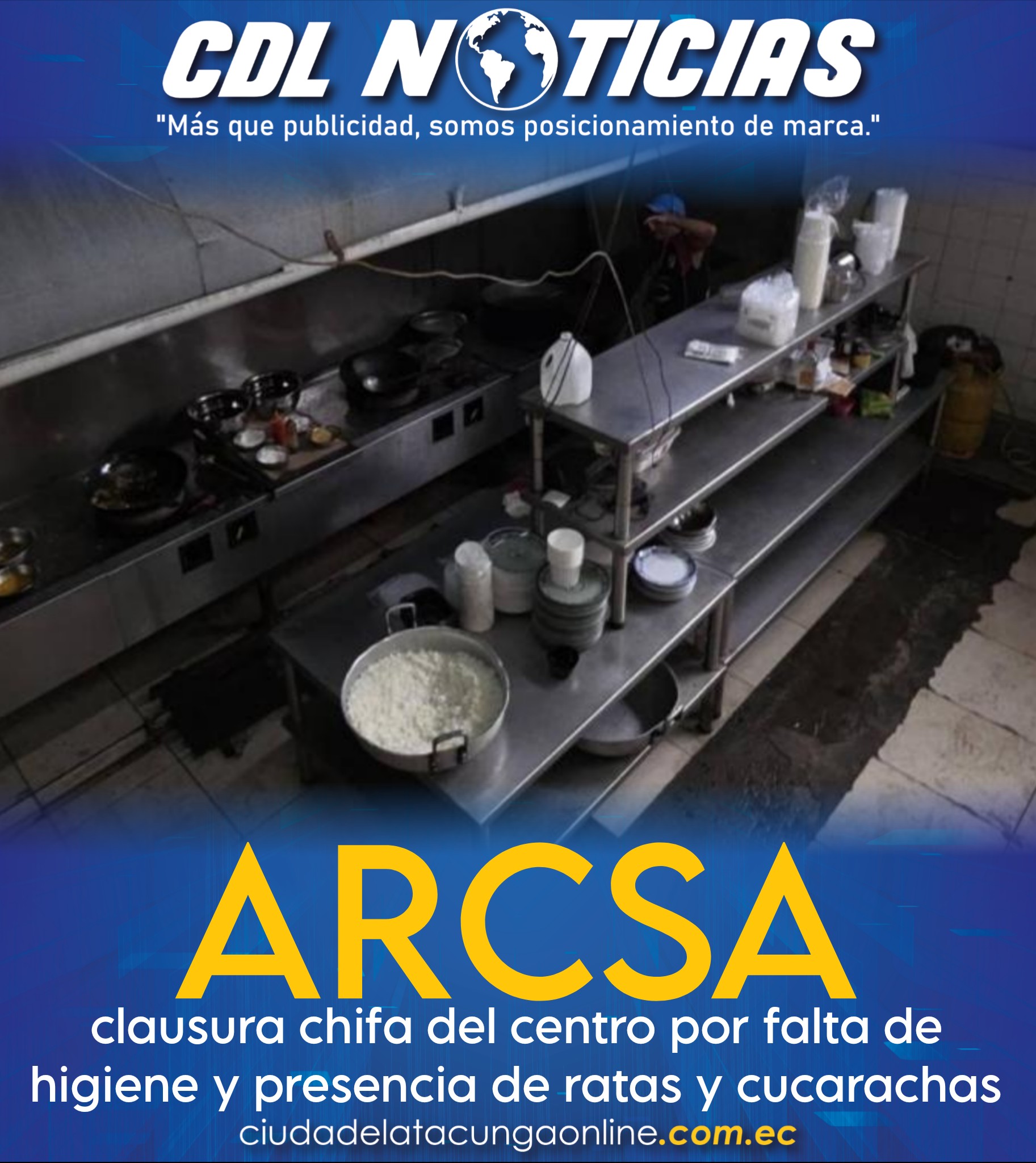 Guayaquil Arcsa clausura chifa del centro por falta de higiene y presencia de ratas y cucarachas