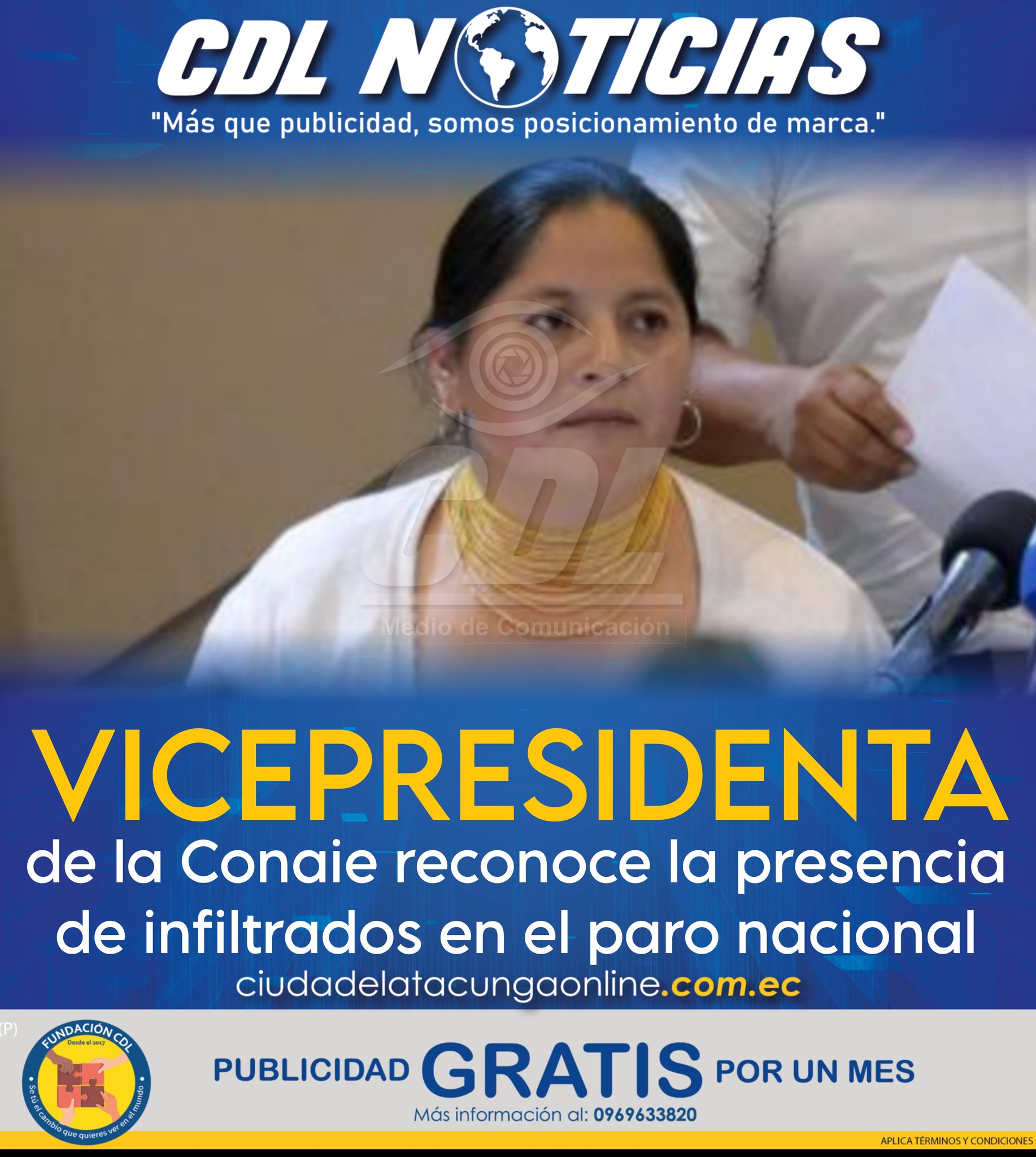 Vicepresidenta de la Conaie reconoce la presencia de infiltrados en el paro nacional