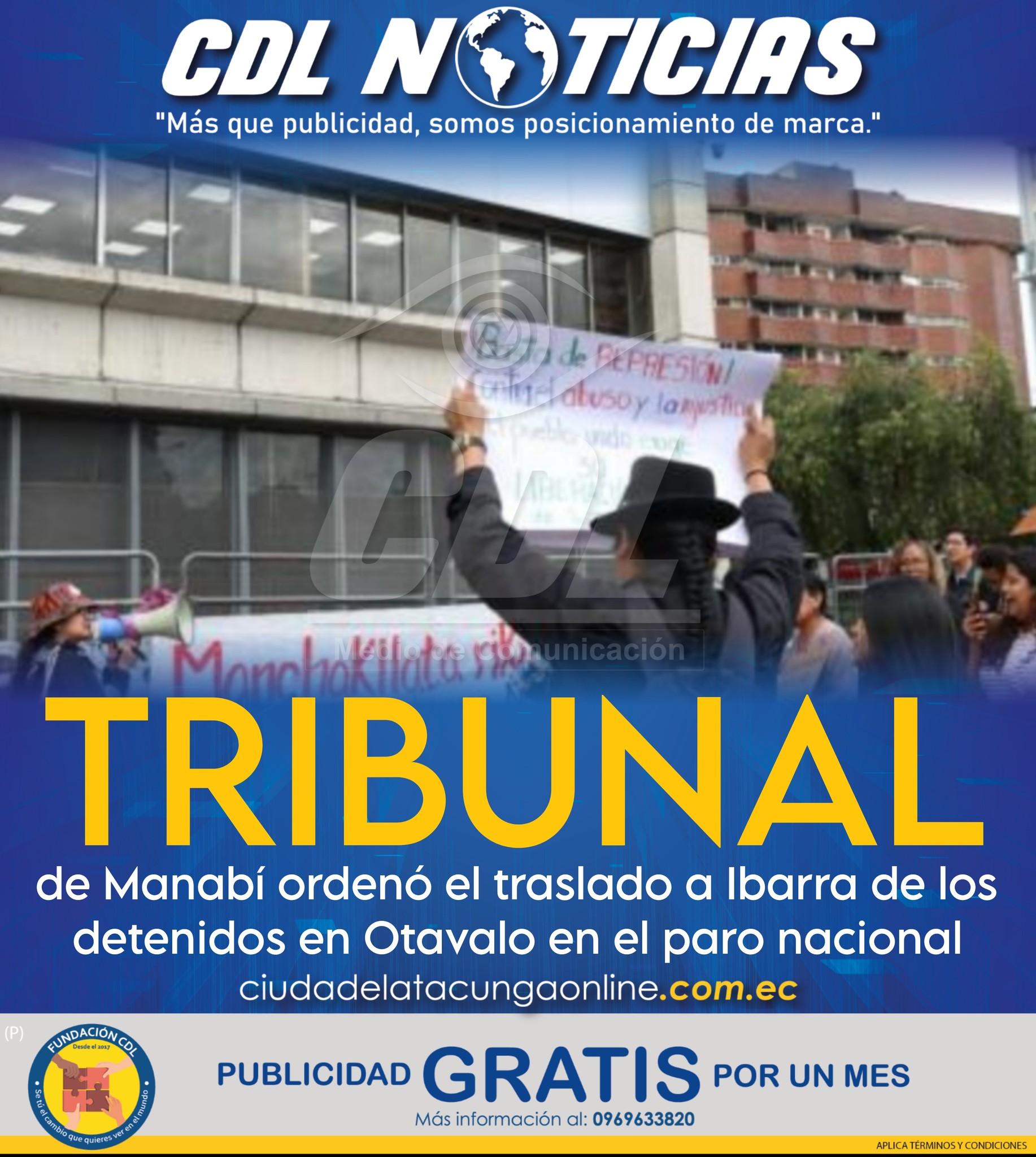 Tribunal de Manabí ordenó el traslado a Ibarra de los detenidos en Otavalo en el paro nacional