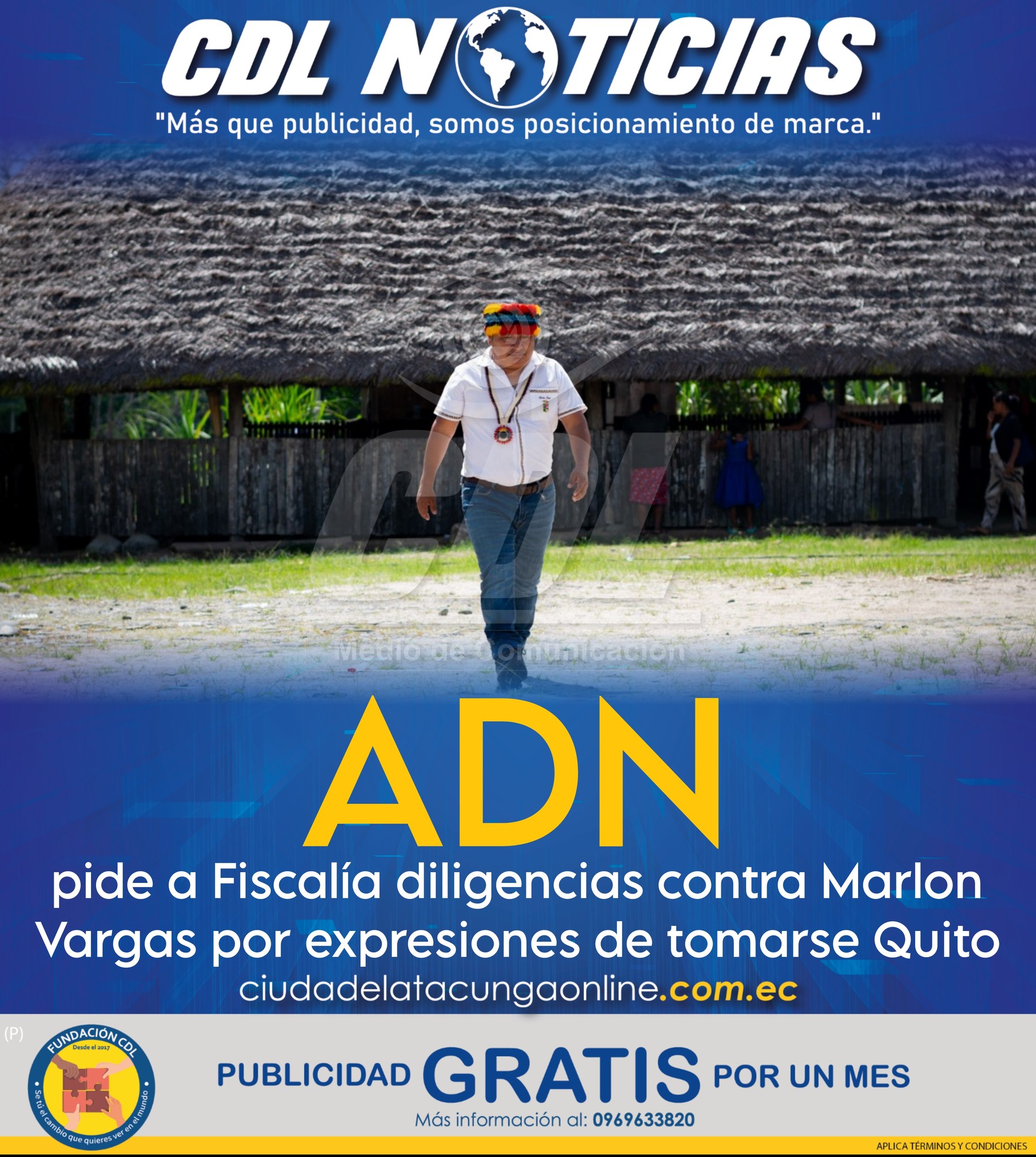 ADN pide a Fiscalía diligencias contra Marlon Vargas por expresiones de tomarse Quito