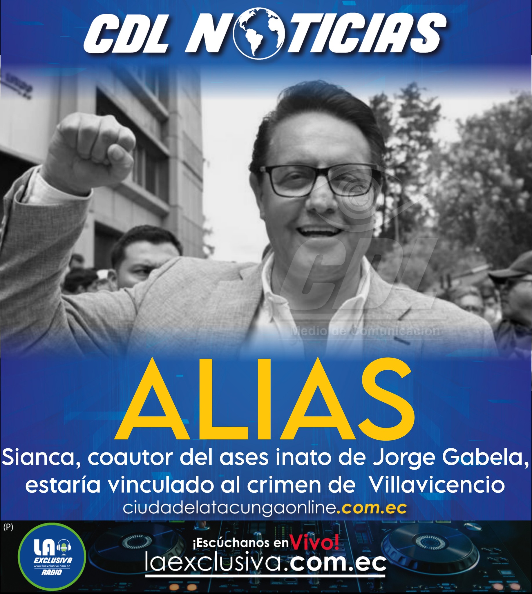 Alias Sianca, coautor del asesinato de Jorge Gabela, estaría vinculado al crimen de Fernando Villavicencio