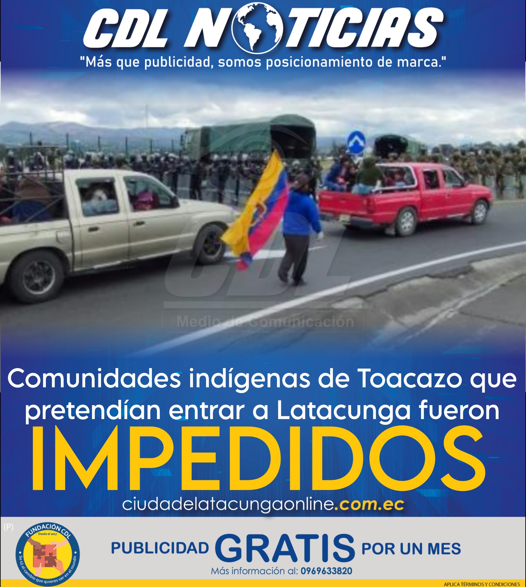 Comunidades indígenas de Toacazo que pretendían entrar a Latacunga fueron impedidos