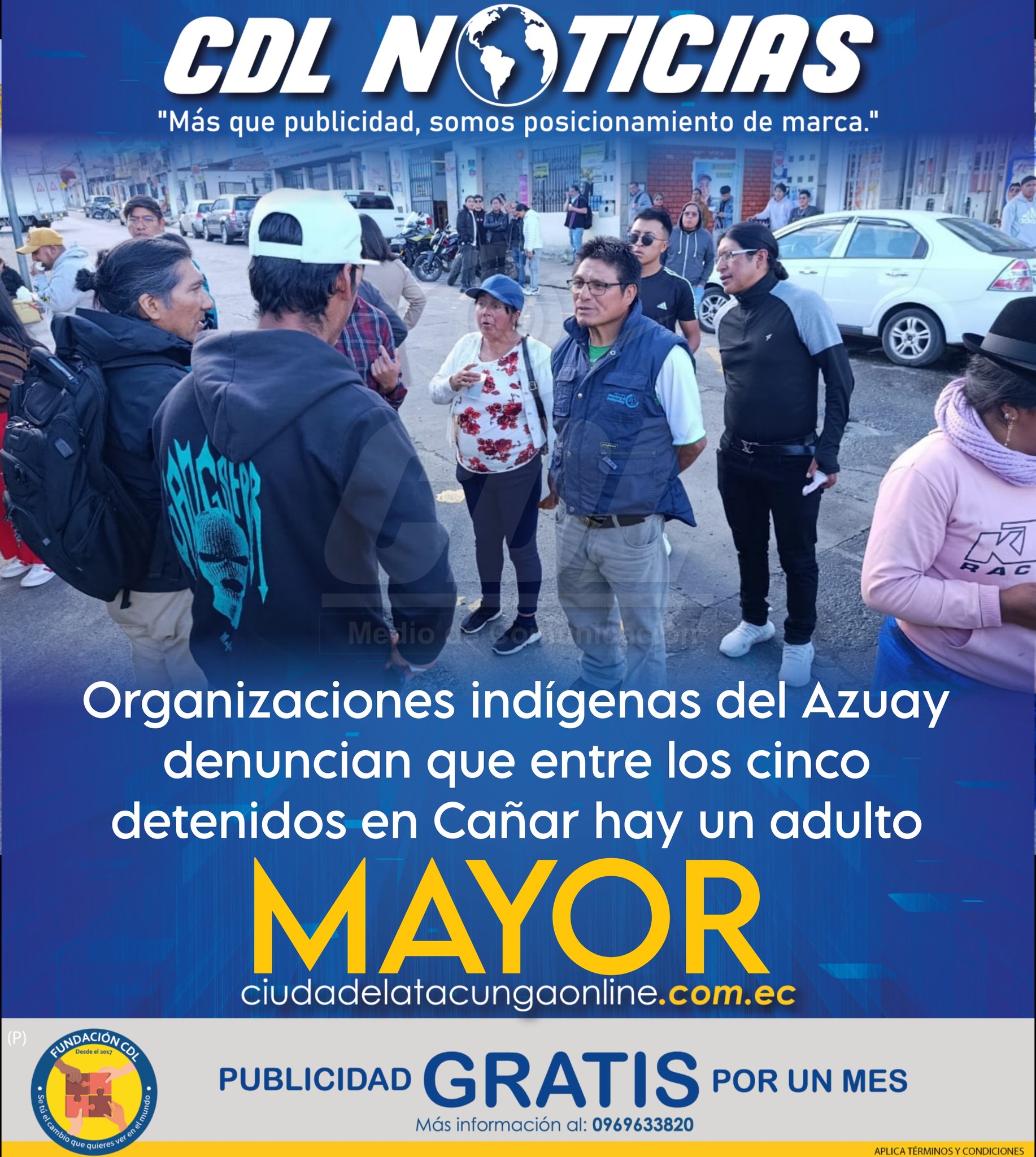 Organizaciones indígenas del Azuay denuncian que entre los cinco detenidos en Cañar hay un adulto mayor