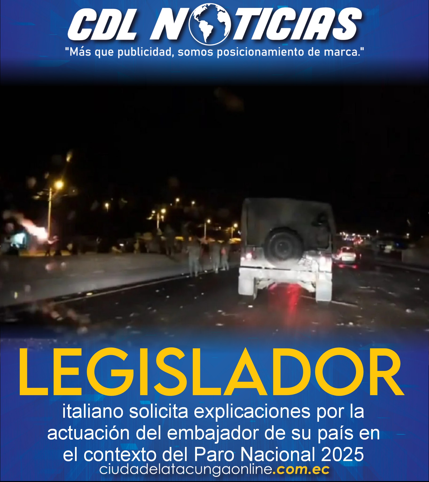 Un legislador italiano solicita explicaciones por la actuación del embajador de su país en el contexto del Paro Nacional 2025