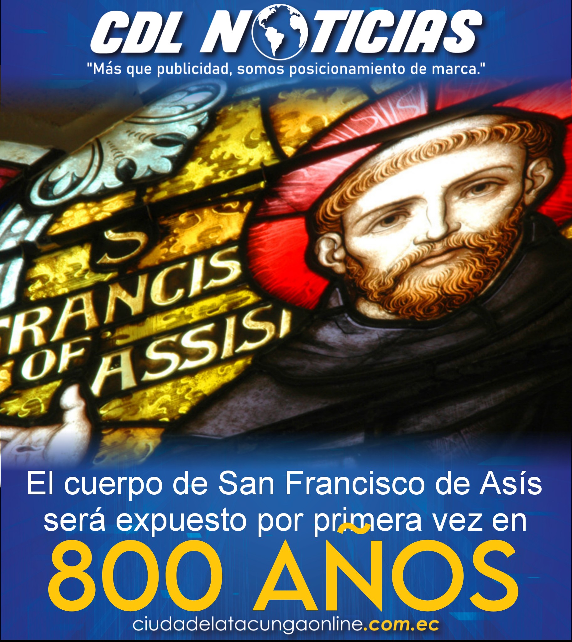 El cuerpo de San Francisco de Asís será expuesto por primera vez en 800 años