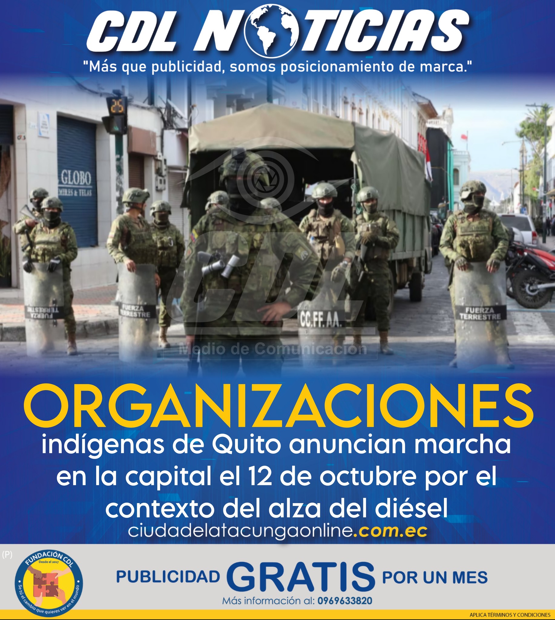 Organizaciones indígenas de Quito anuncian marcha en la capital el 12 de octubre por el contexto del alza del diésel