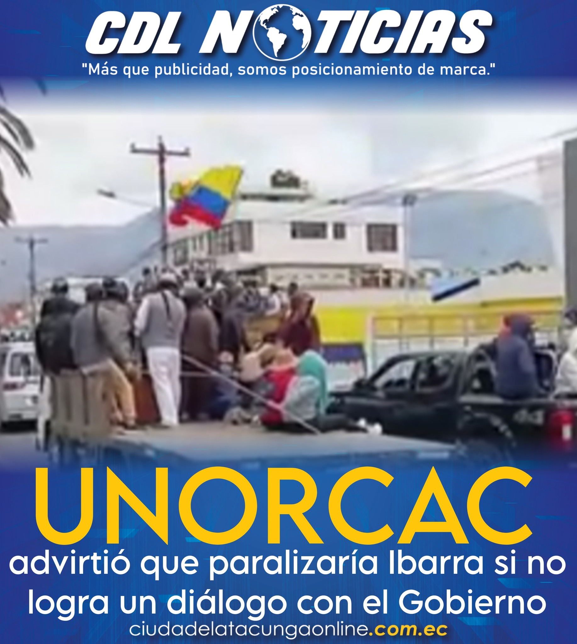 Tras una movilización hacia Ibarra, la Unorcac advirtió que paralizaría la ciudad si no logra un diálogo con el Gobierno