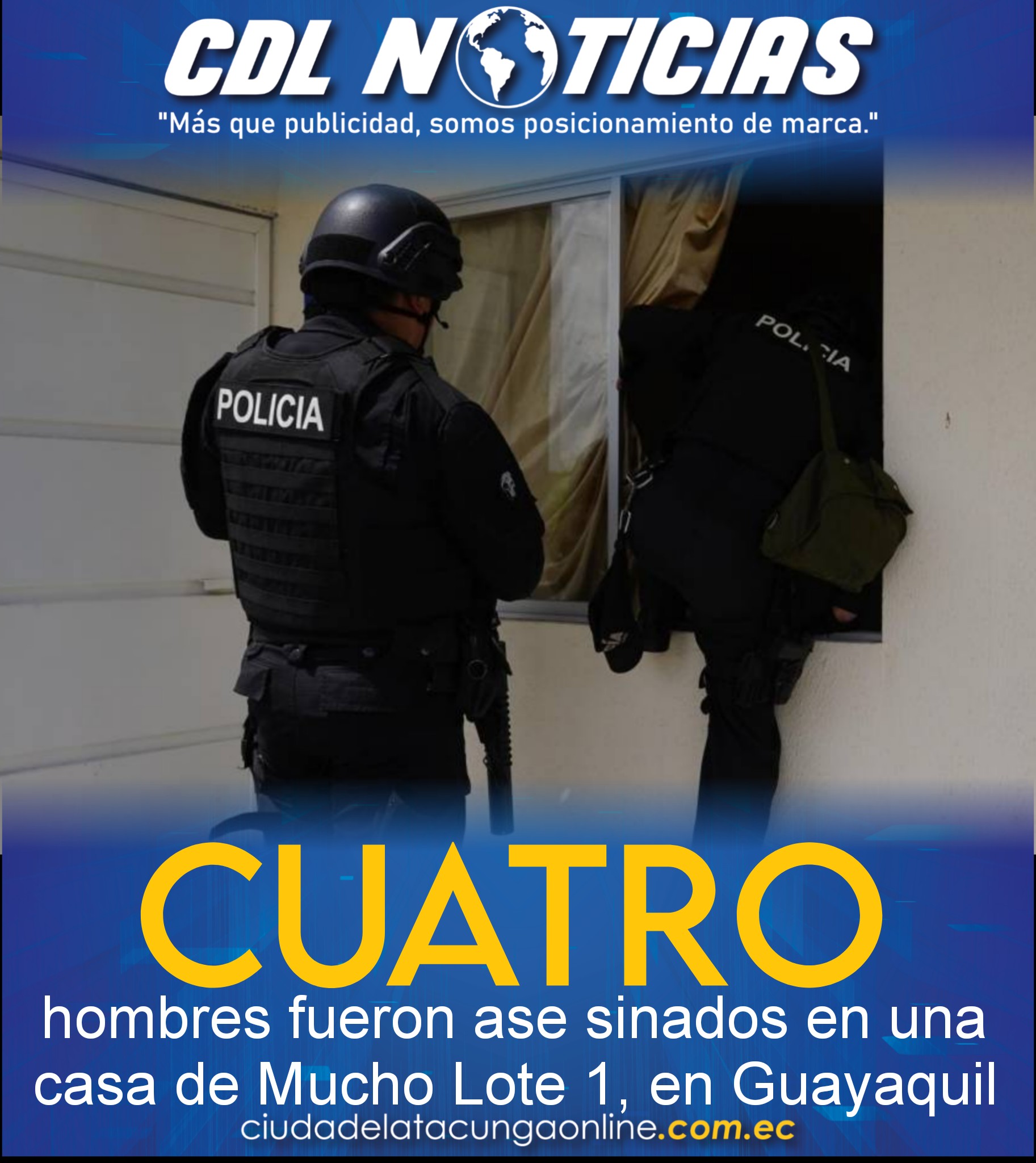 Cuatro hombres fueron ase sinados en una casa de Mucho Lote 1, en Guayaquil