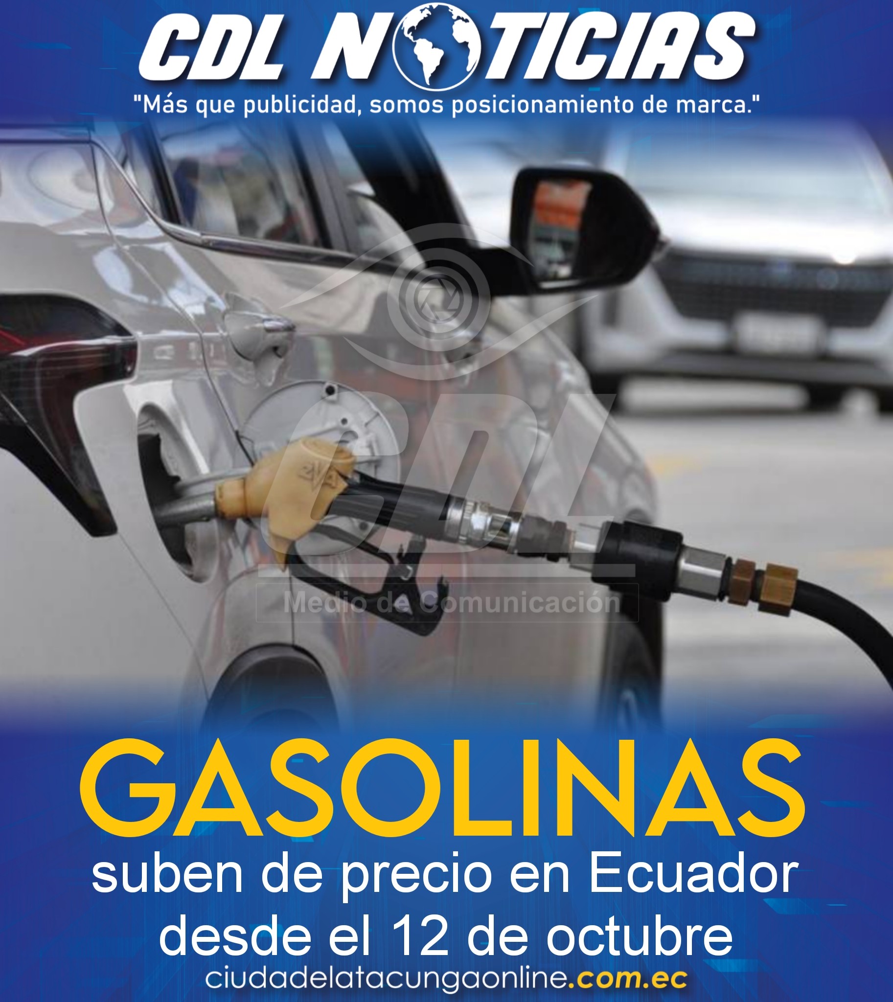 Las gasolinas suben de precio en Ecuador desde el 12 de octubre