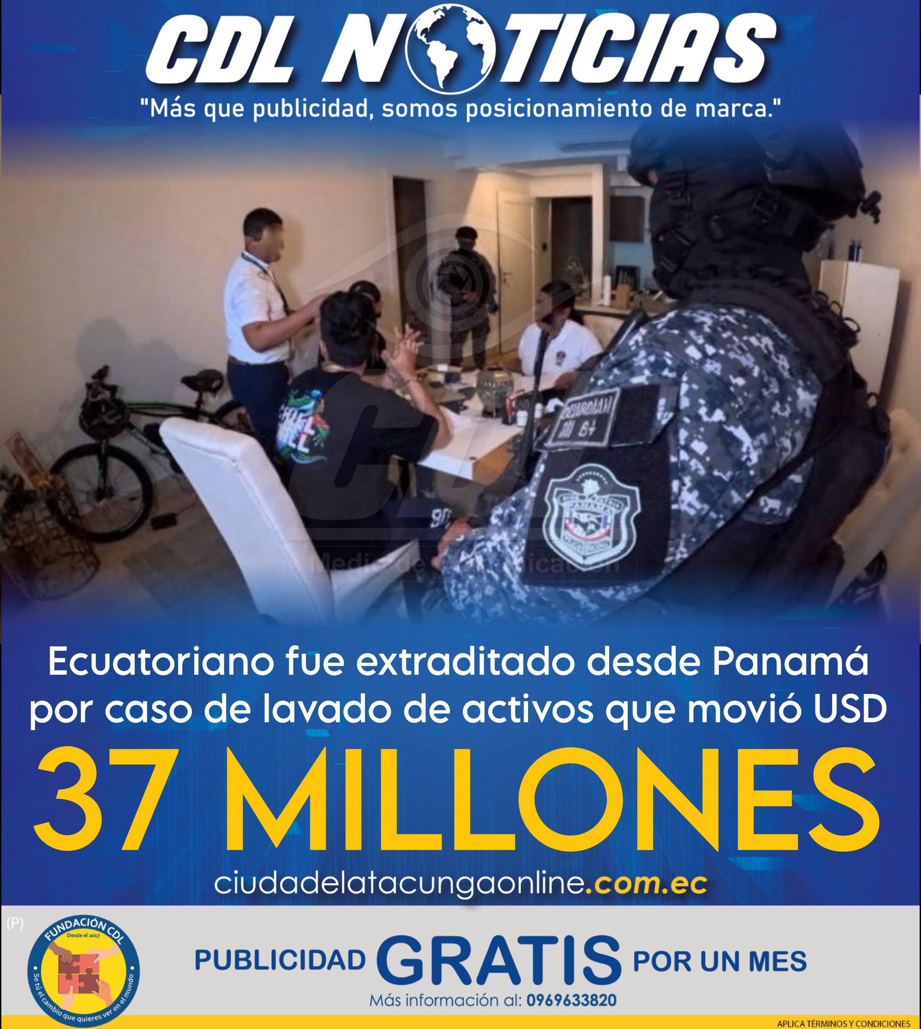 Ecuatoriano fue extraditado desde Panamá por caso de lavado de activos que movió USD 37 millones