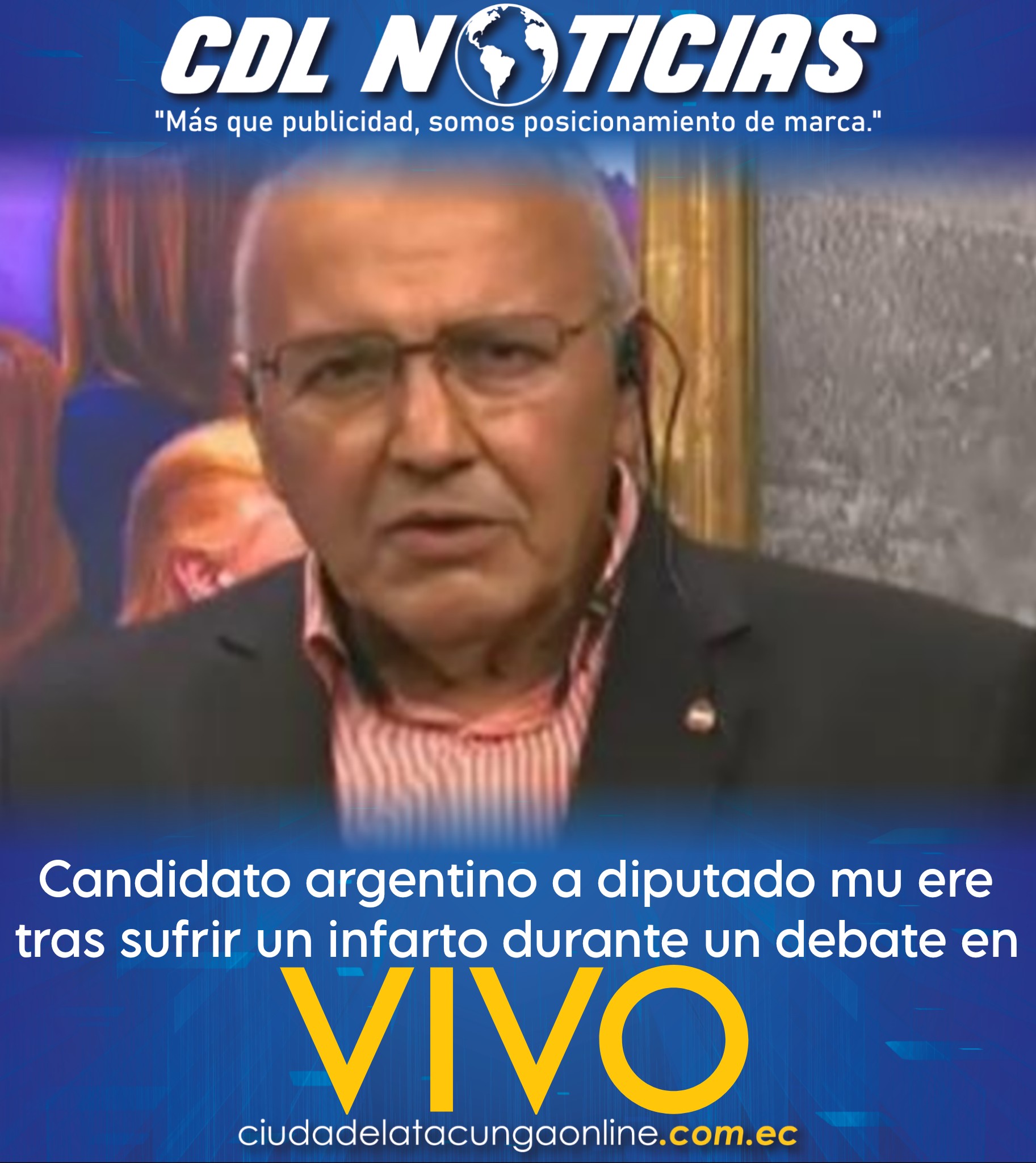 Candidato argentino a diputado muere tras sufrir un infarto durante un debate en vivo