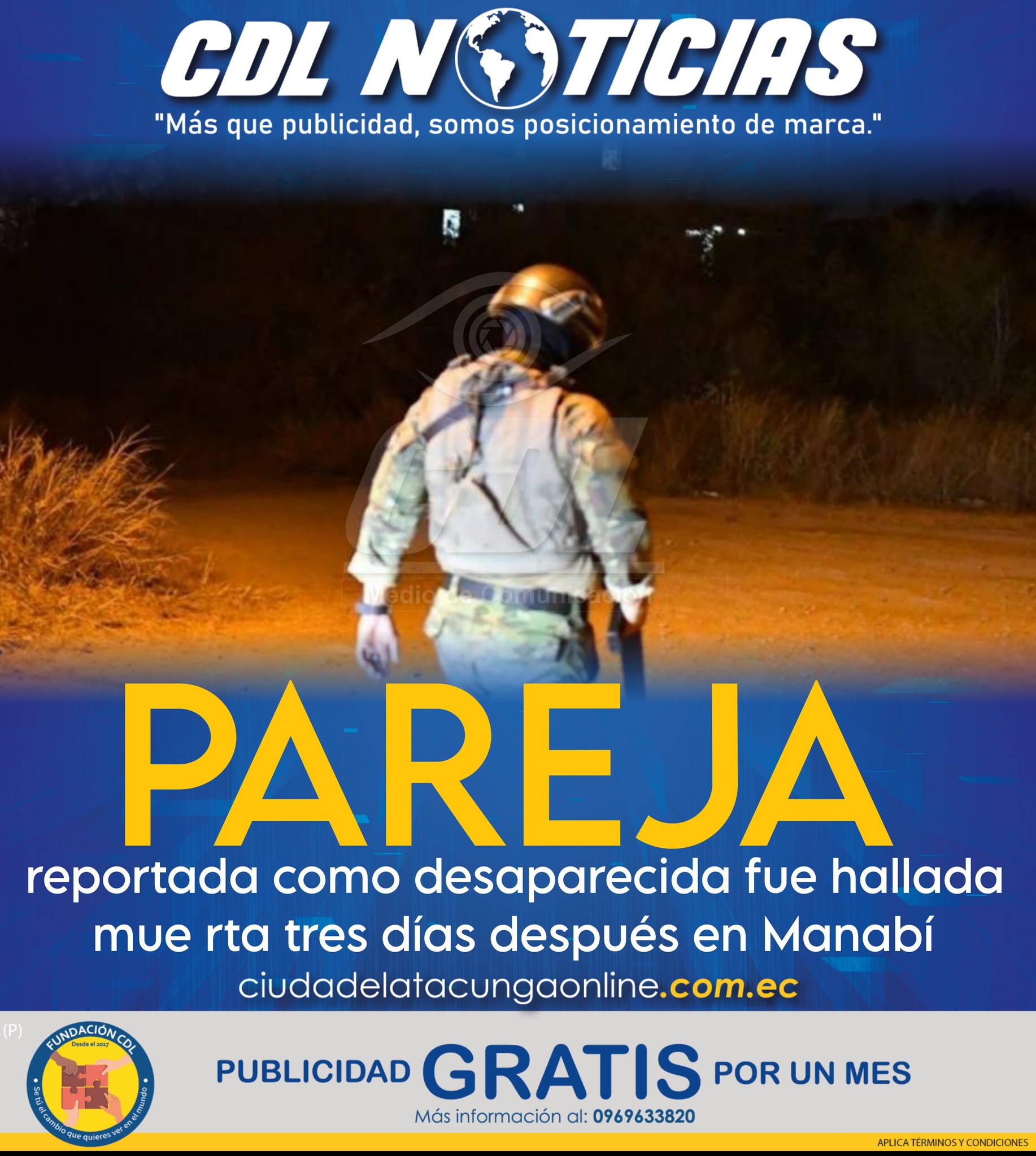 Pareja reportada como desaparecida fue hallada mue rta tres días después en Manabí