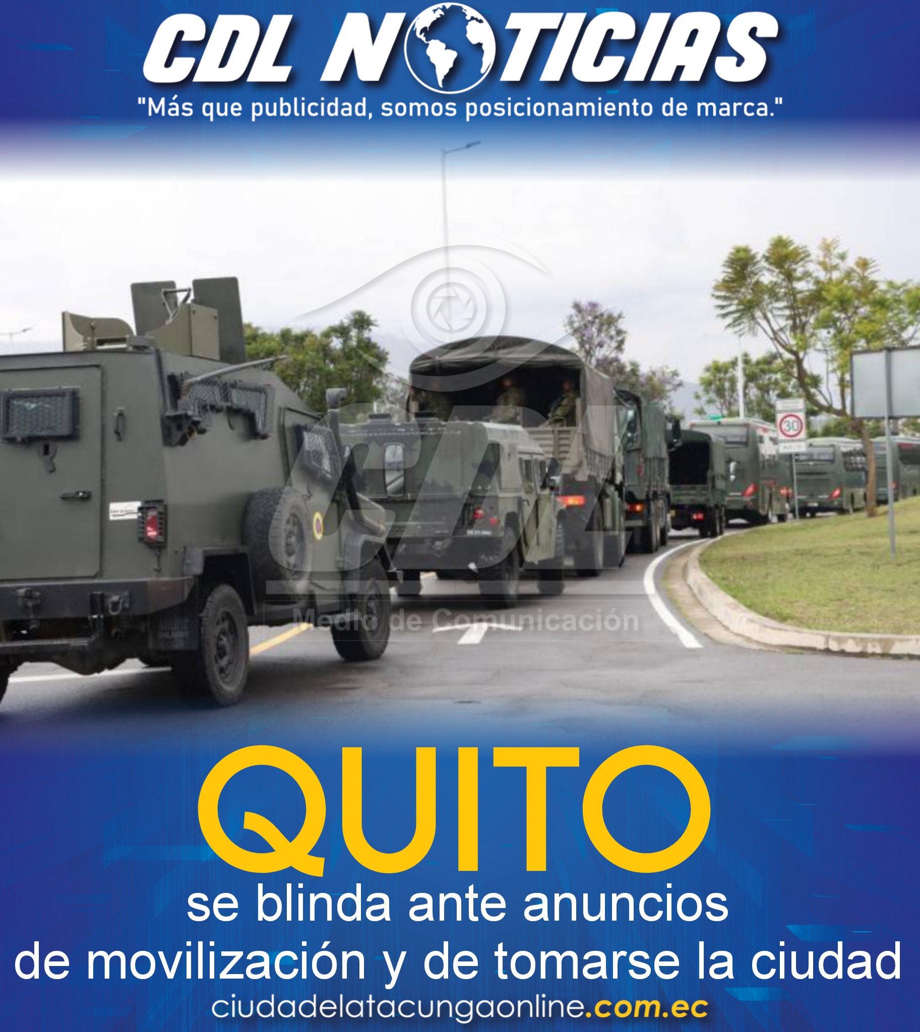 Quito se blinda ante anunciosde movilización y de tomarse la ciudad
