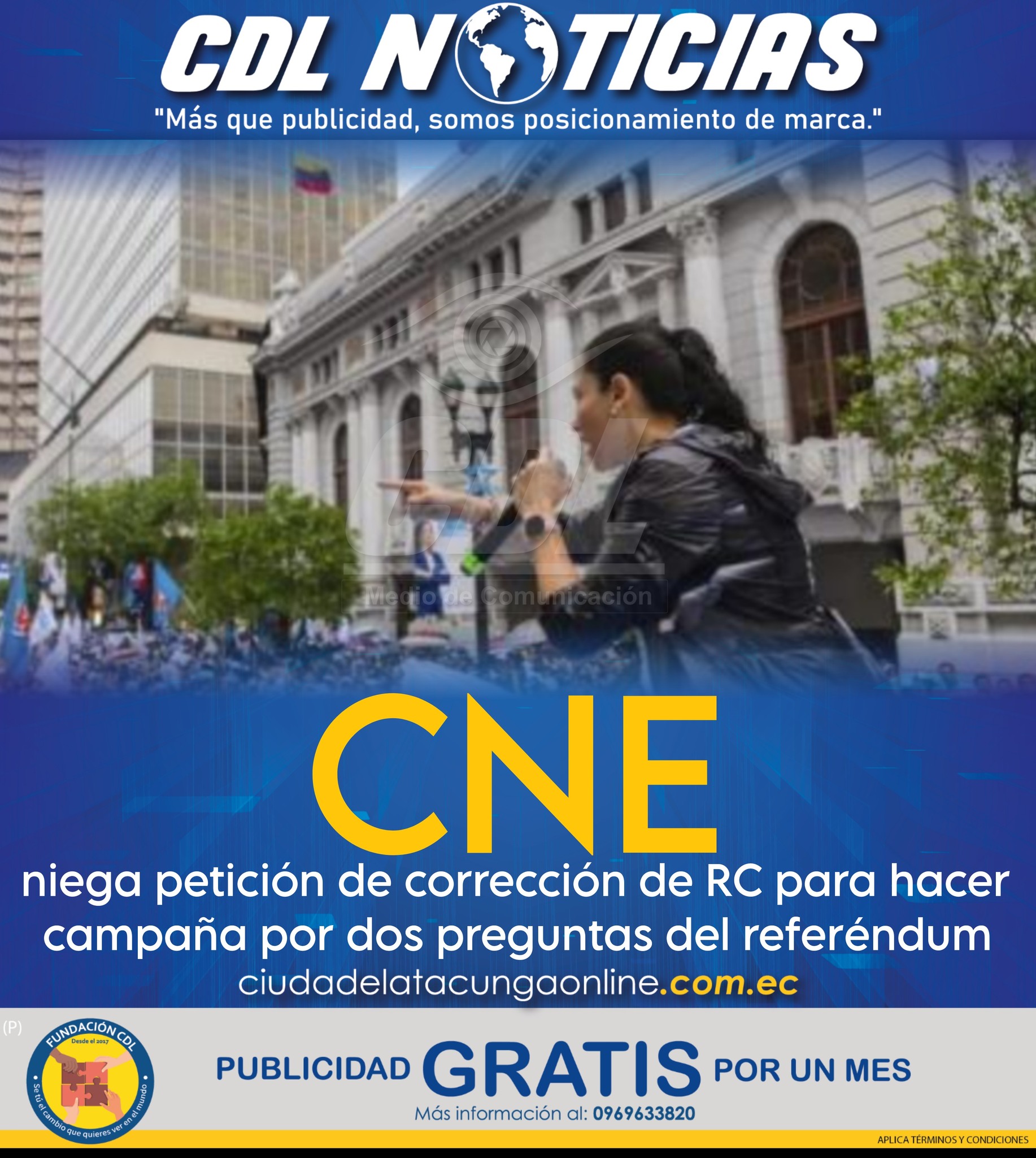 CNE niega petición de corrección de RC para hacer campaña por dos preguntas del referéndum