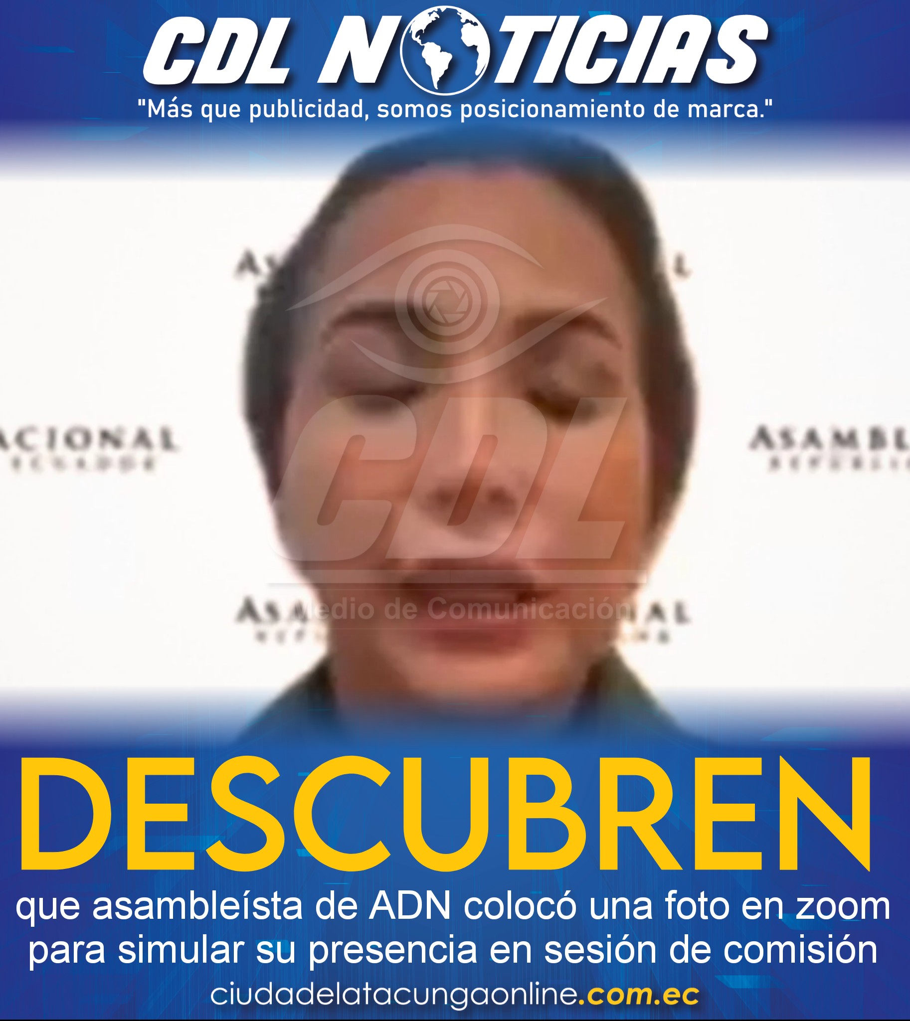 Descubren que asambleísta de ADN colocó una foto en zoom para simular su presencia en sesión de comisión