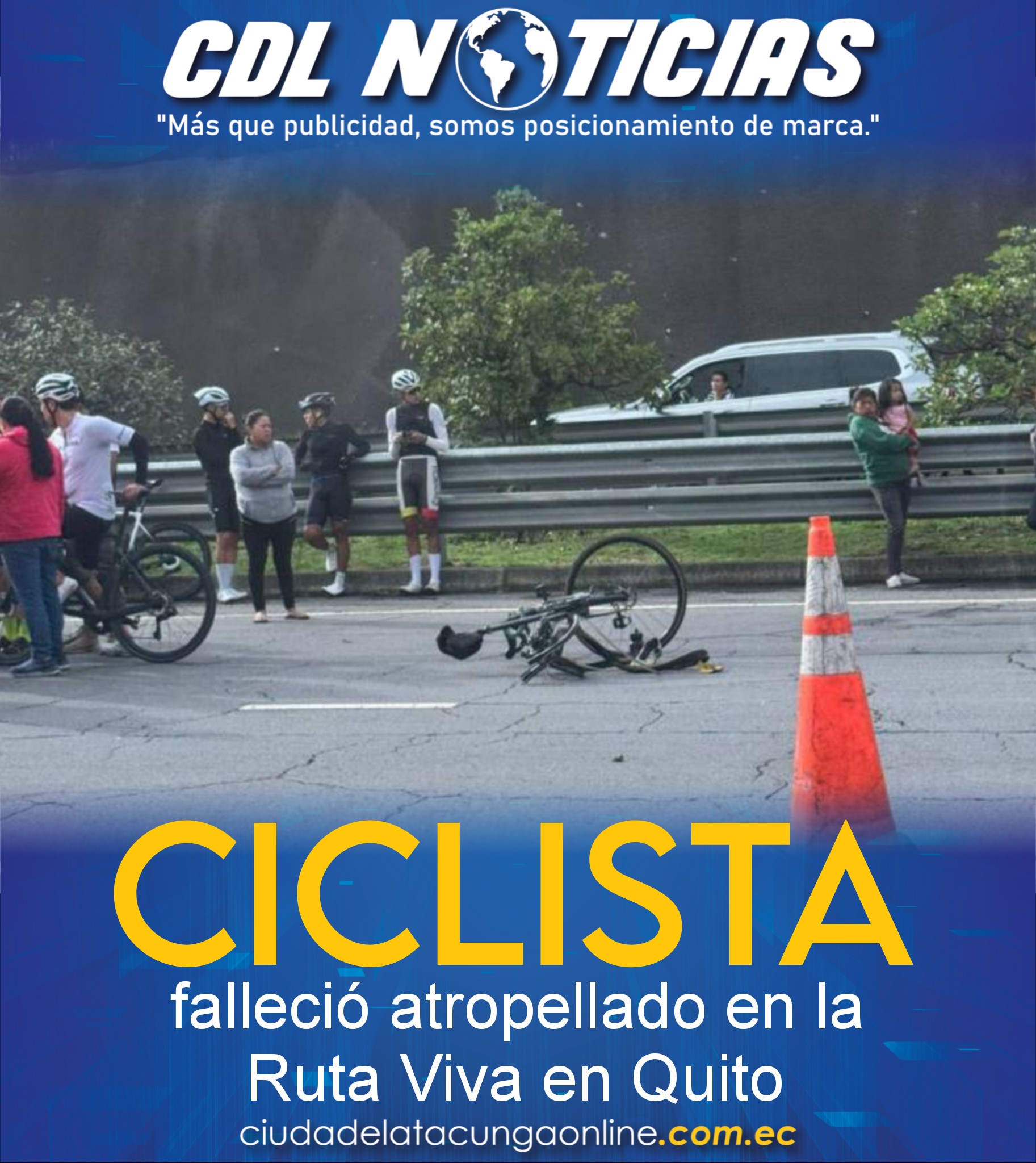 Un ciclista falleció atropellado en la Ruta Viva