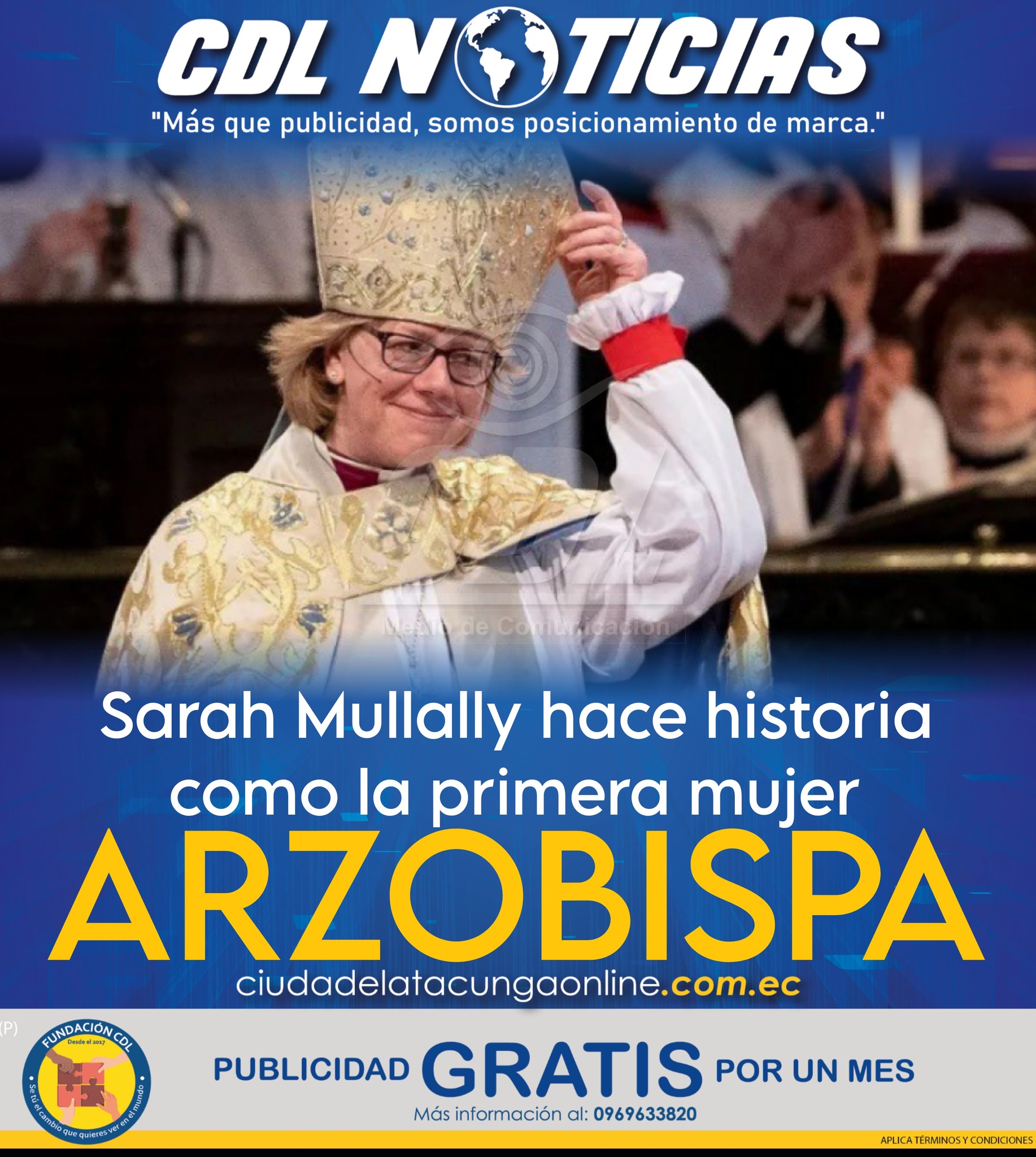 Sarah Mullally hace historia como la primera mujer arzobispa de Canterbury