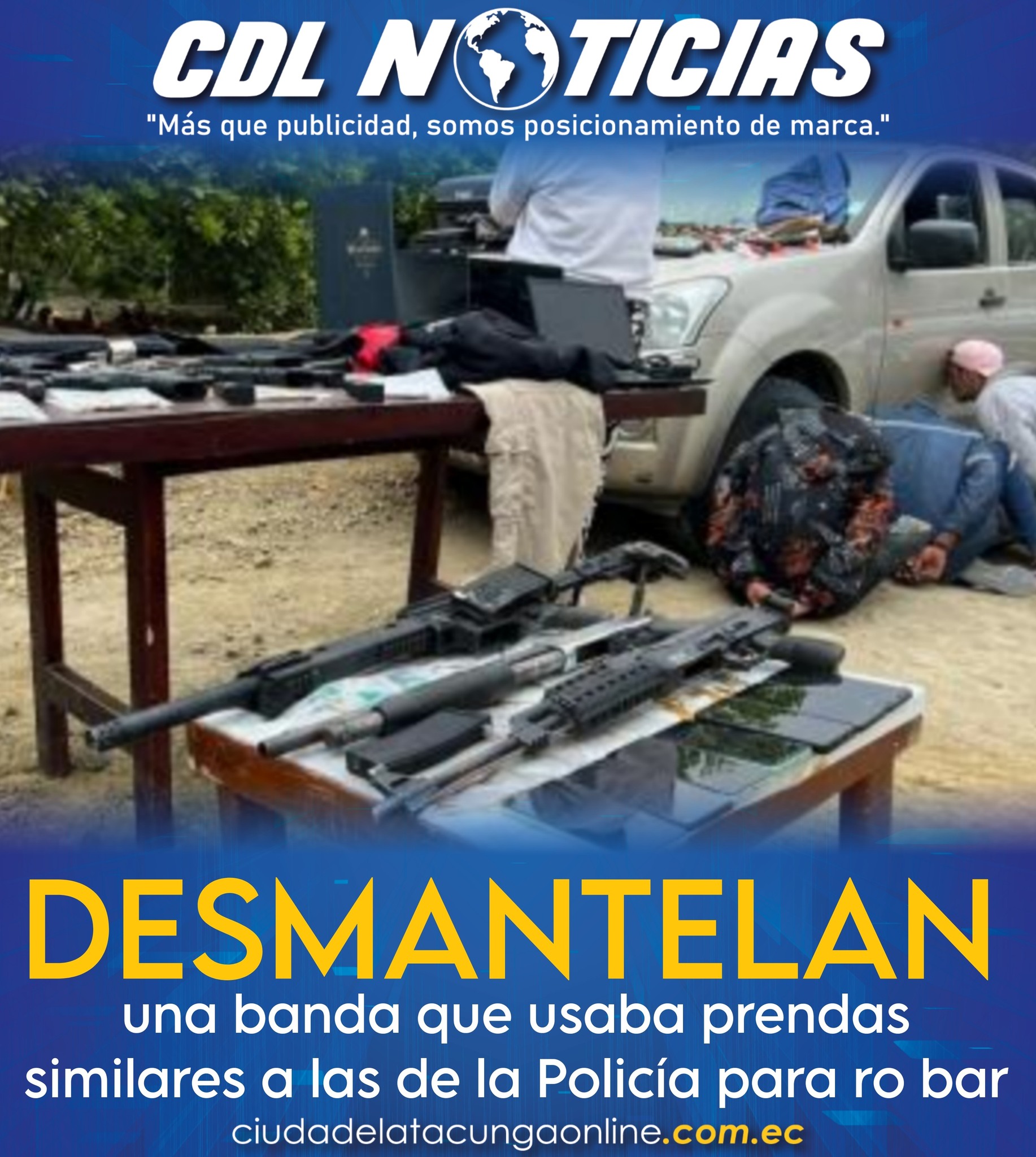 Manabí: desmantelan una banda que usaba prendas similares a las de la Policía para ro bar