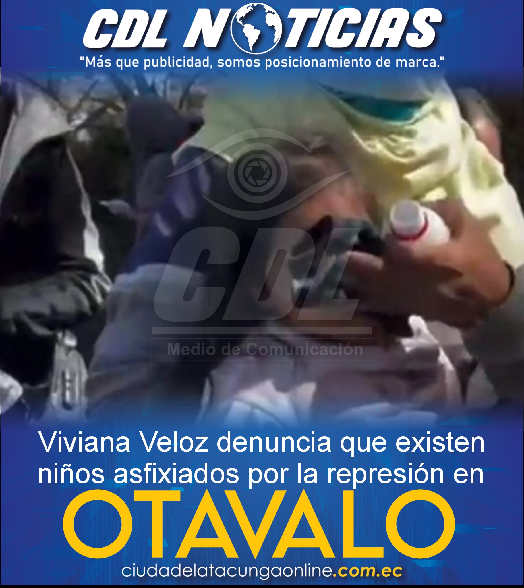 Viviana Veloz denuncia que existen niños asfixiados por la represión en Otavalo