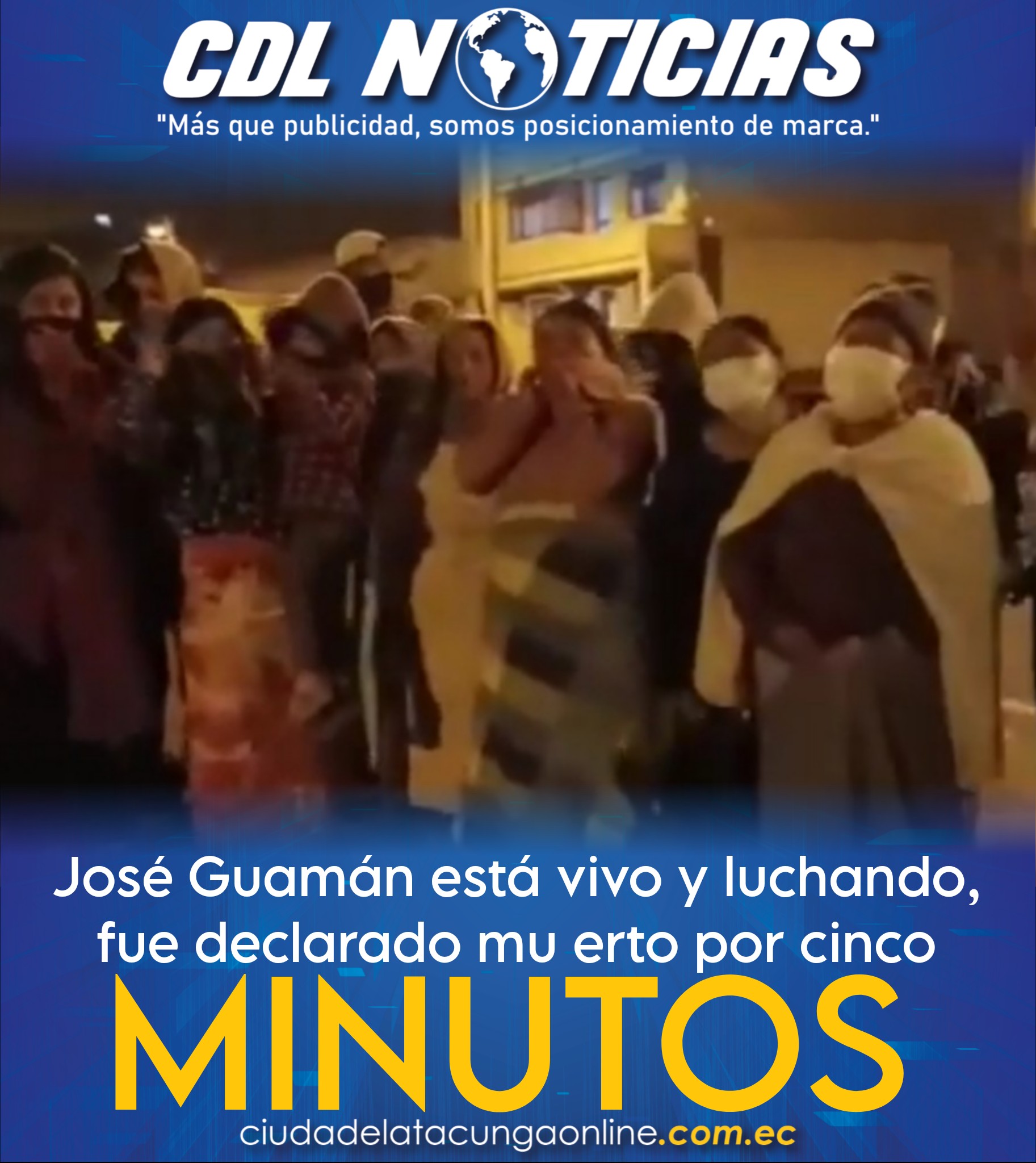 José Guamán está vivo y luchando, fue declarado mu erto por cinco minutos