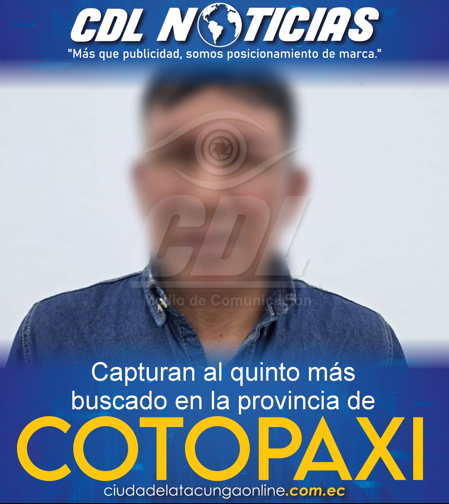 Capturan al quinto más buscado en la provincia de Cotopaxi