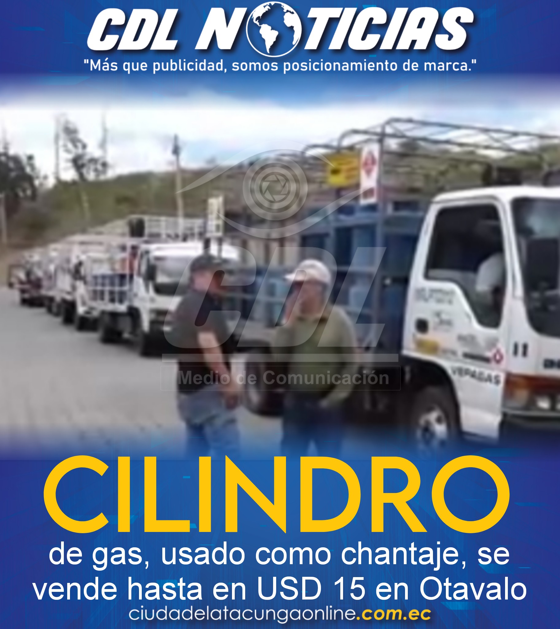El cilindro de gas, usado como chantaje, se vende hasta en USD 15 en Otavalo