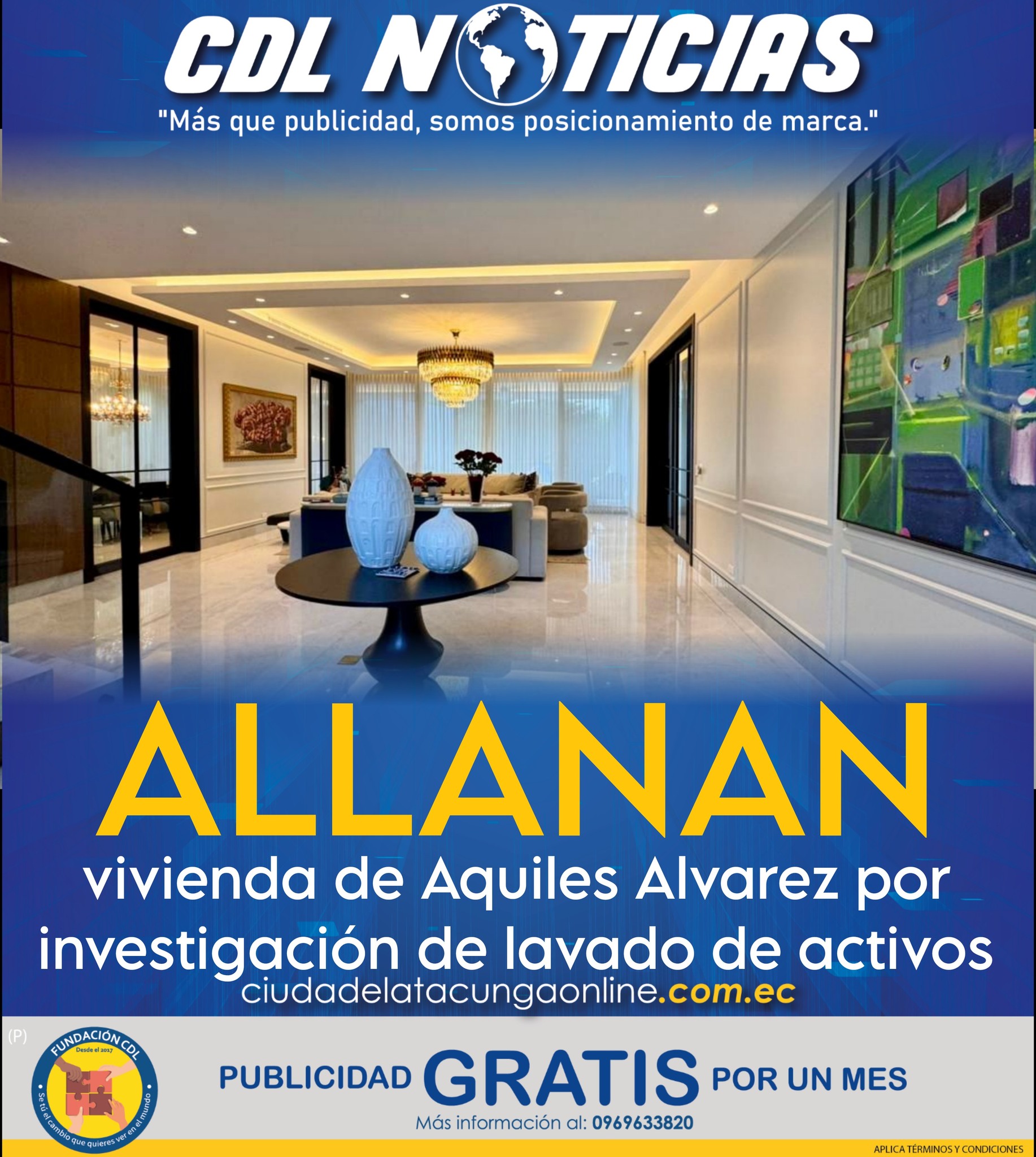 Allanan vivienda de Aquiles Alvarez por investigación de lavado de activos