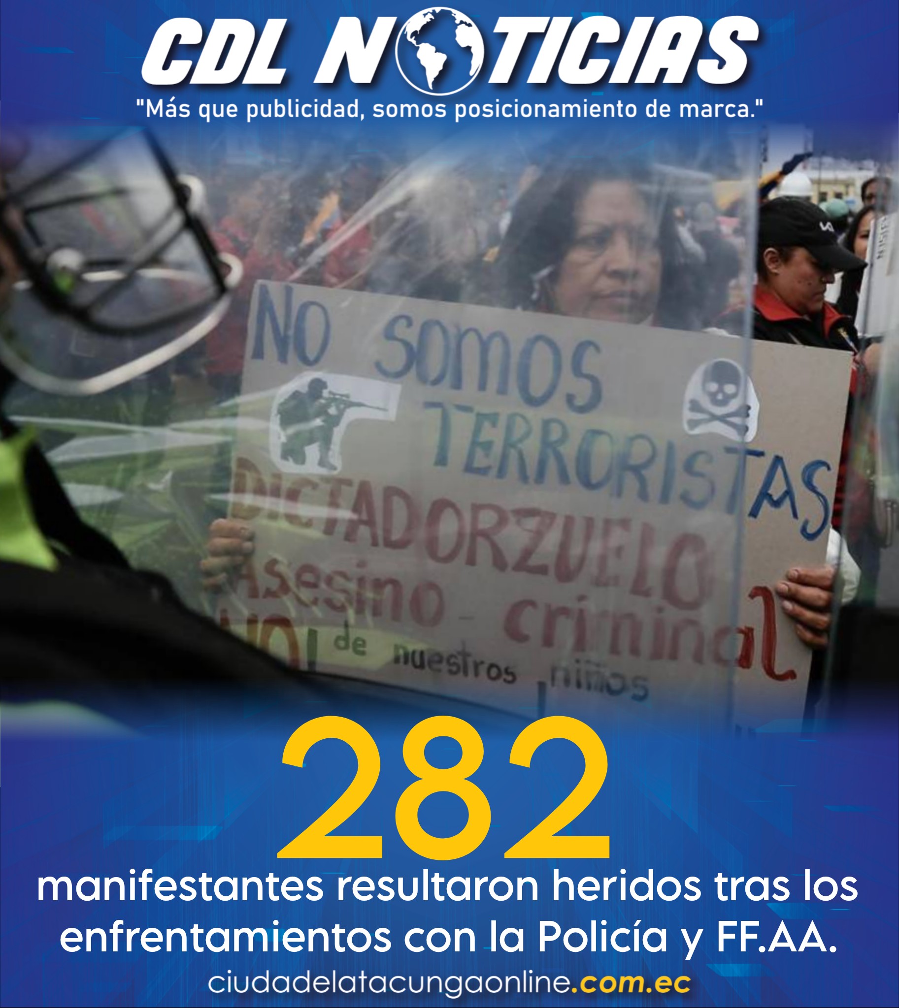 282 manifestantes resultaron heridos tras los enfrentamientos con la Policía y FF.AA.