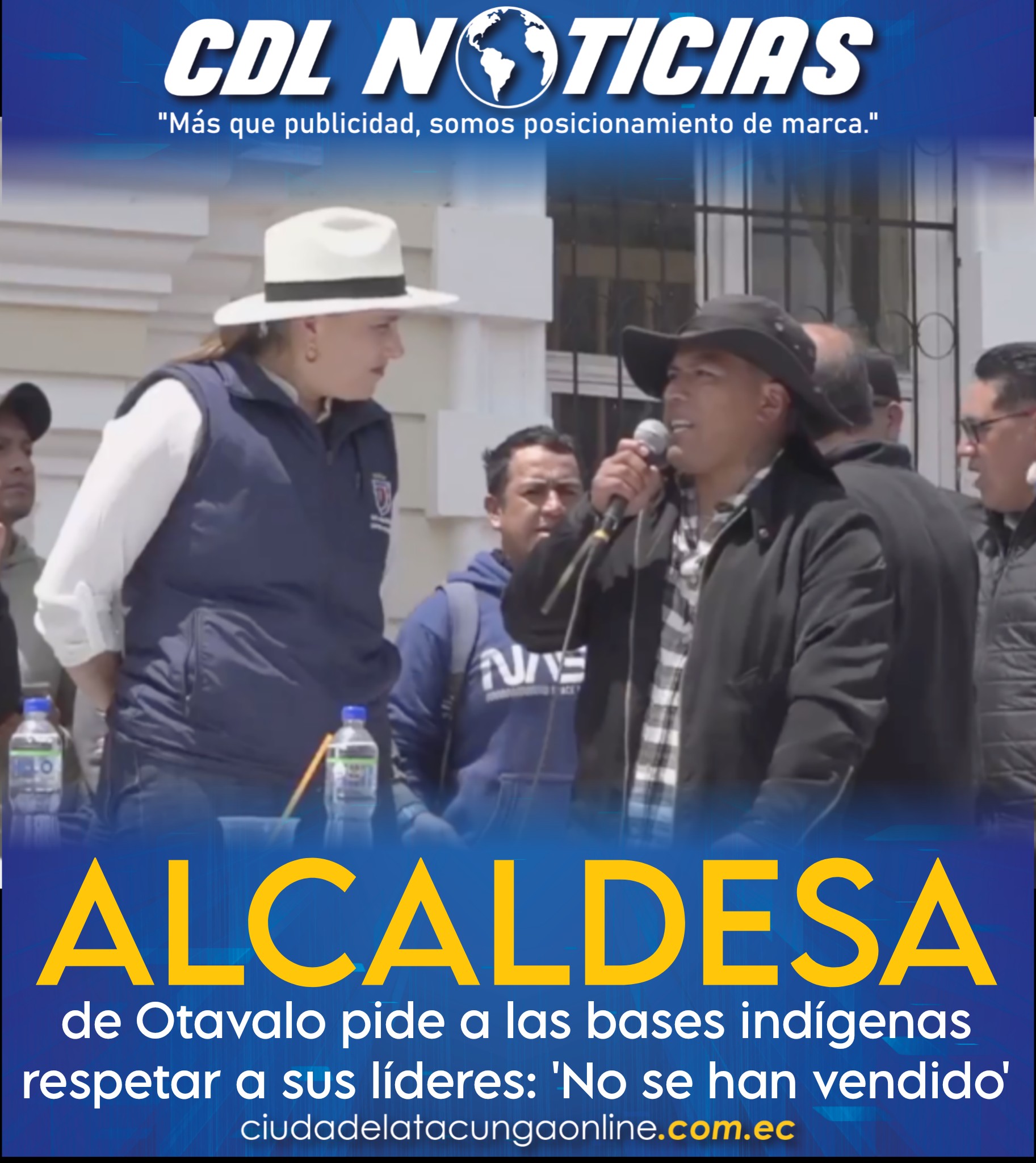 Alcaldesa de Otavalo pide a las bases indígenas respetar a sus líderes: ‘No se han vendido’
