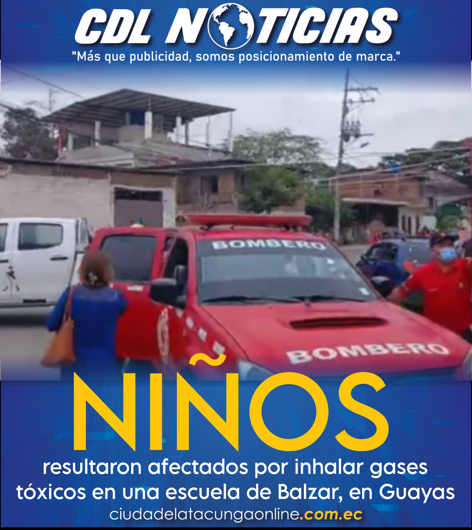 Niños resultaron afectados por inhalar gases tóxicos en una escuela de Balzar, en Guayas