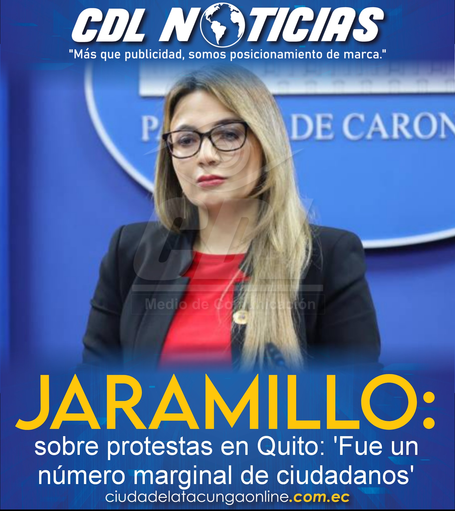 Carolina Jaramillo sobre protestas en Quito: ‘Fue un número marginal de ciudadanos’