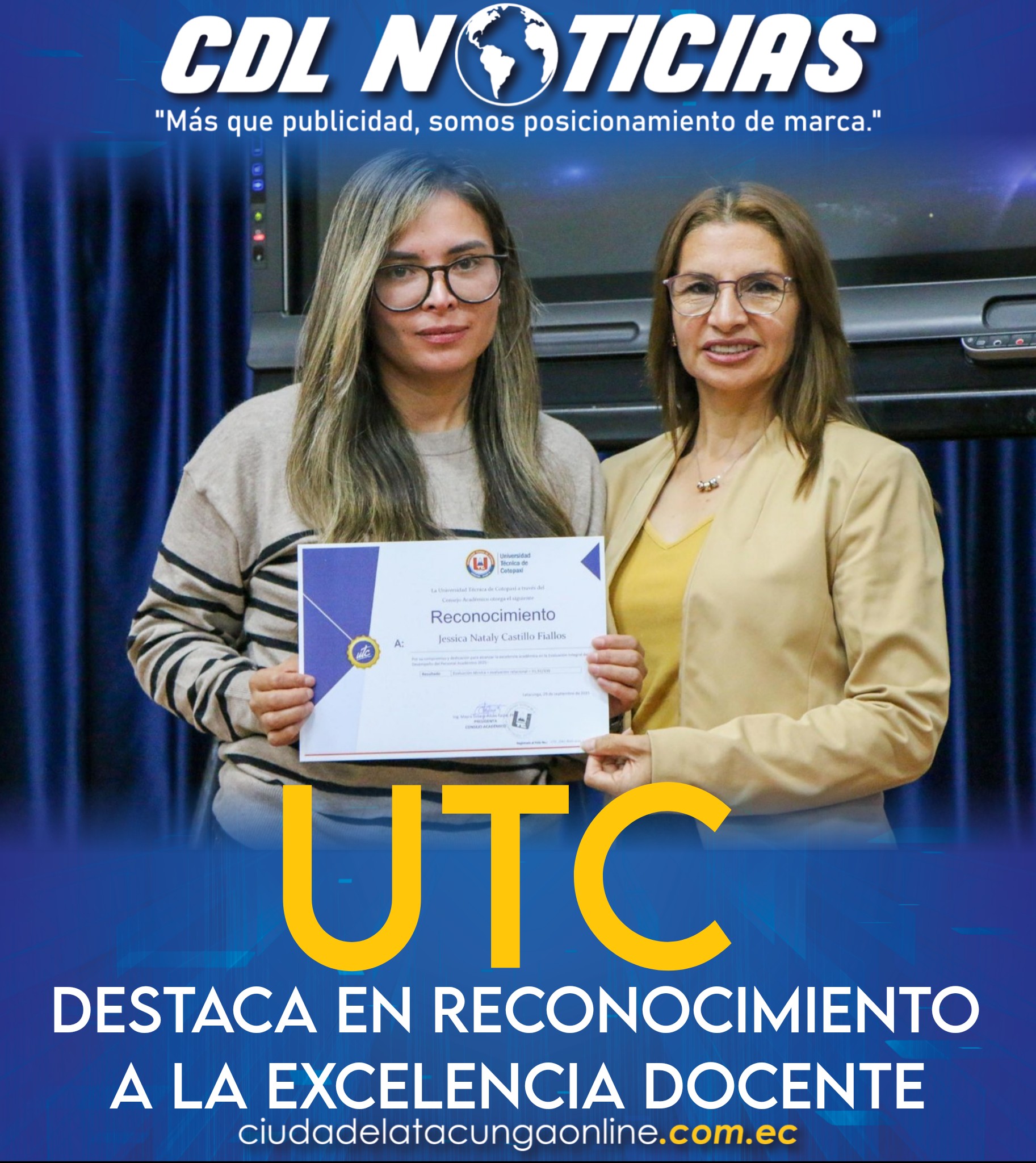 UTC DESTACA EN RECONOCIMIENTO A LA EXCELENCIA DOCENTE