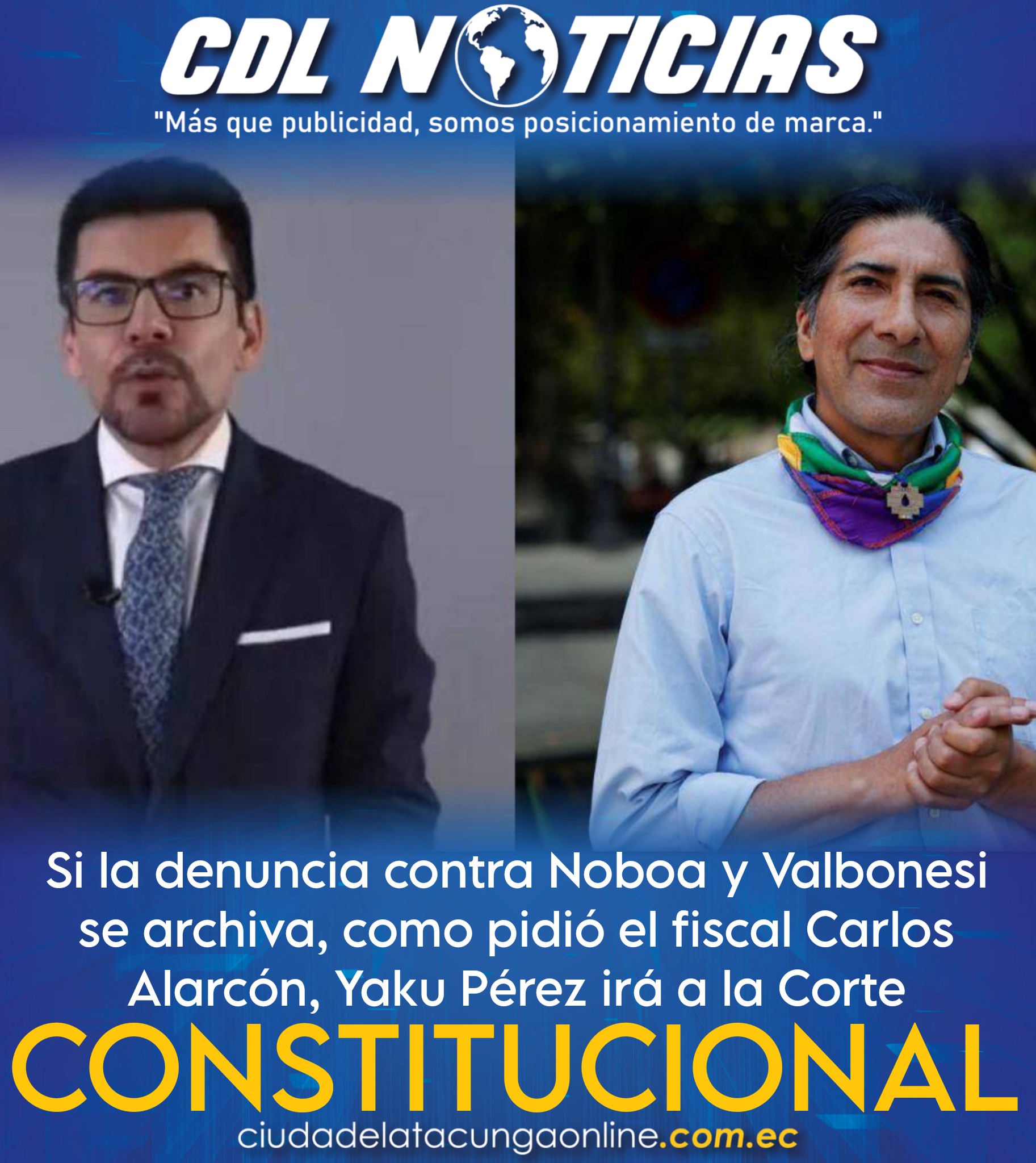 Si la denuncia contra Noboa y Valbonesi se archiva, como pidió el fiscal Carlos Alarcón, Yaku Pérez irá a la Corte Constitucional