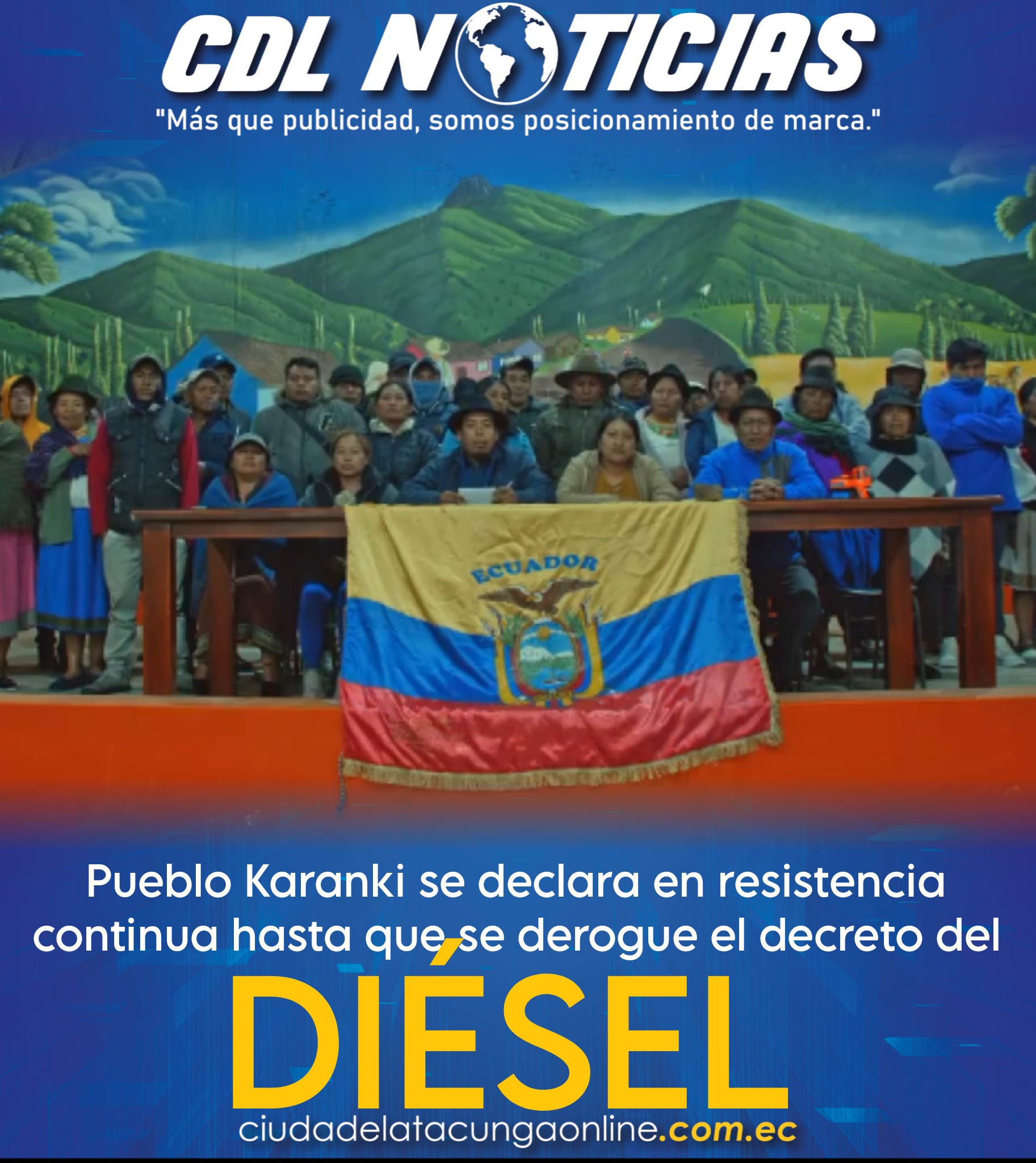 Pueblo Karanki se declara en resistencia continua hasta que se derogue el decreto del diésel