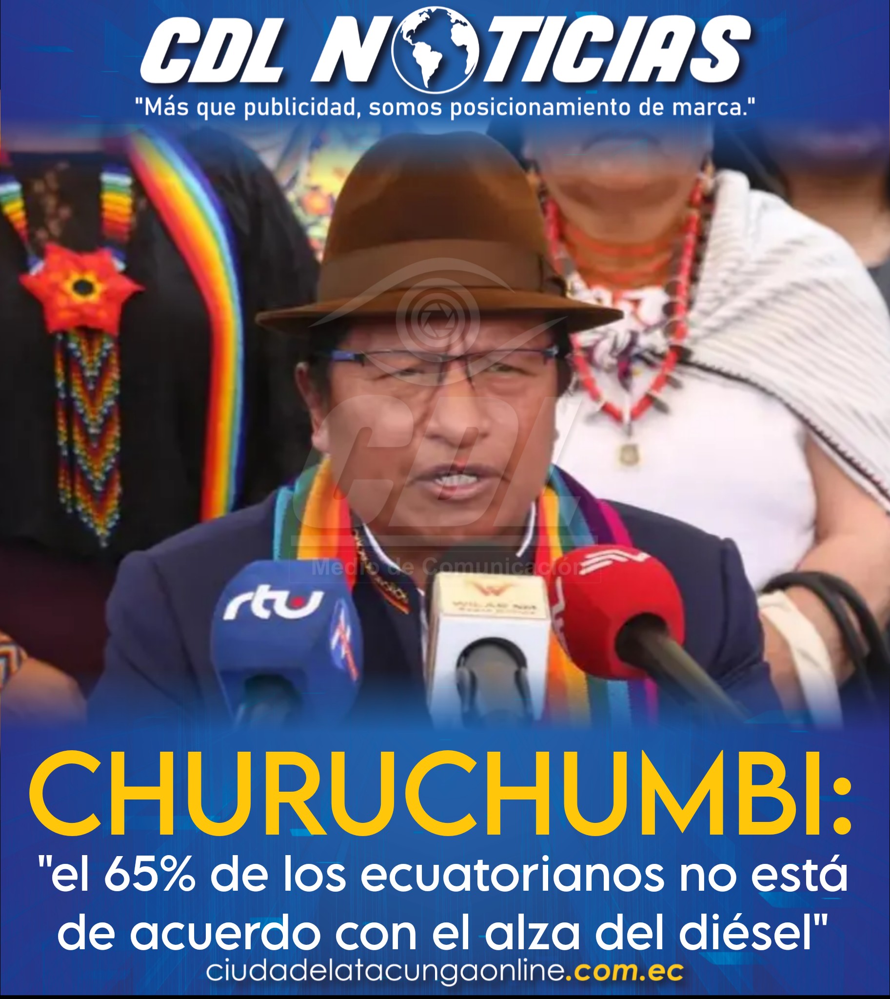 Guillermo Churuchumbi: «el 65% de los ecuatorianos no está de acuerdo con el alza del diésel»