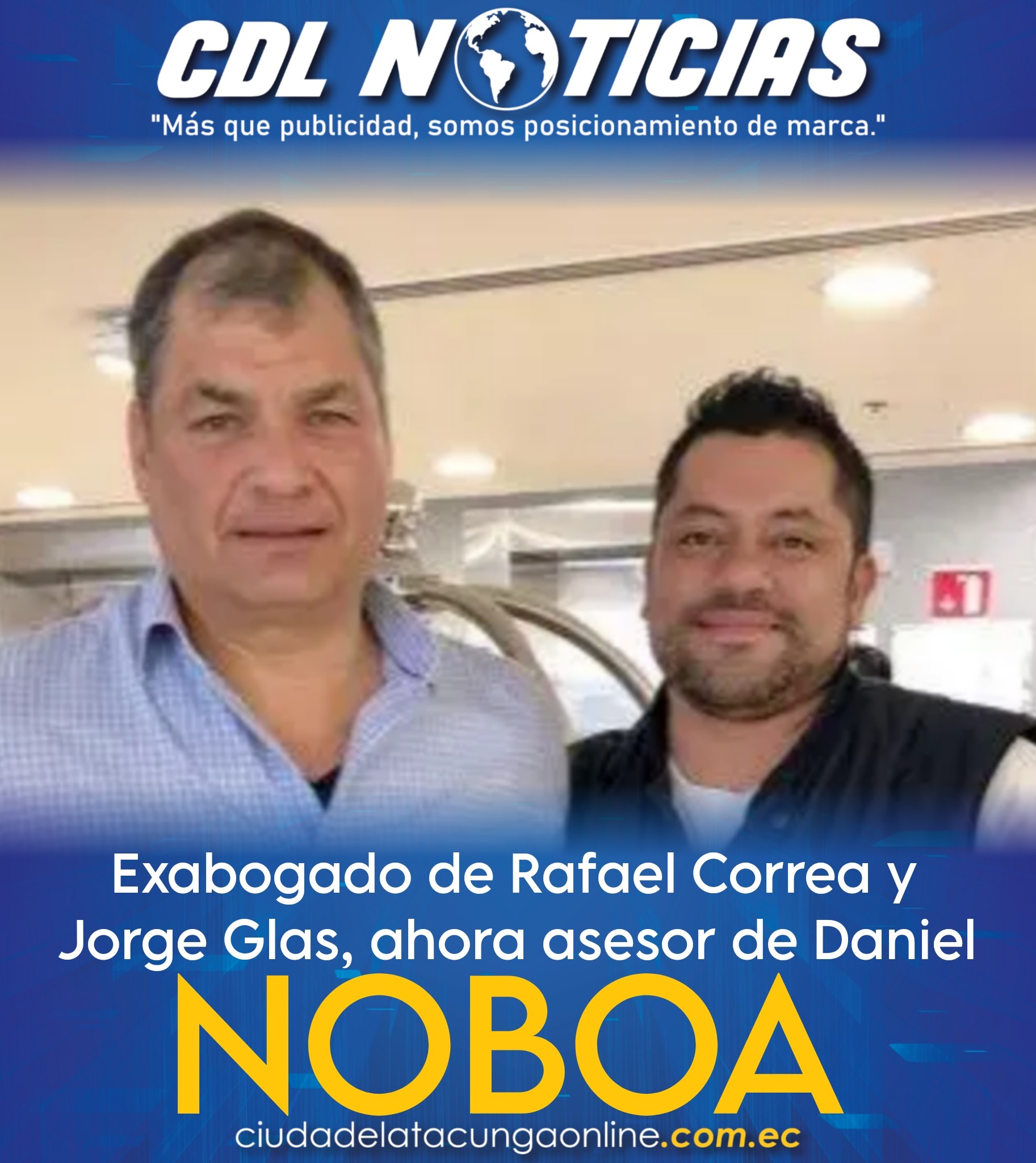 Exabogado de Rafael Correa y Jorge Glas, ahora asesor de Daniel Noboa
