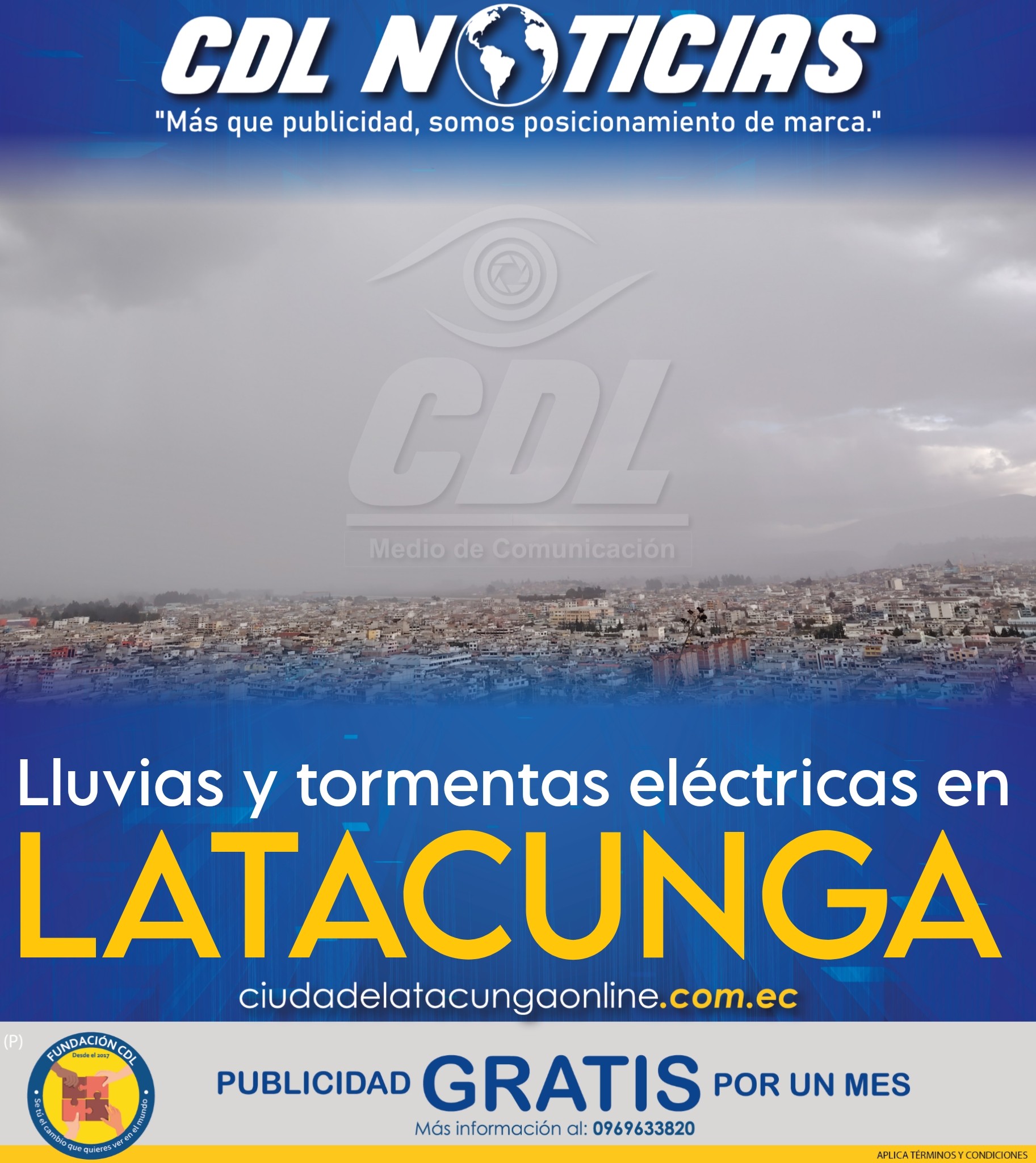 Lluvias y tormentas eléctricas en Latacunga