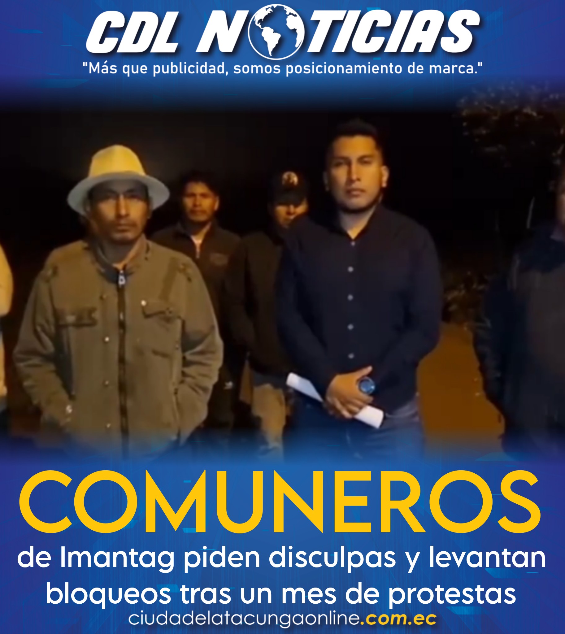 Imbabura: comuneros de Imantag piden disculpas y levantan bloqueos tras un mes de protestas