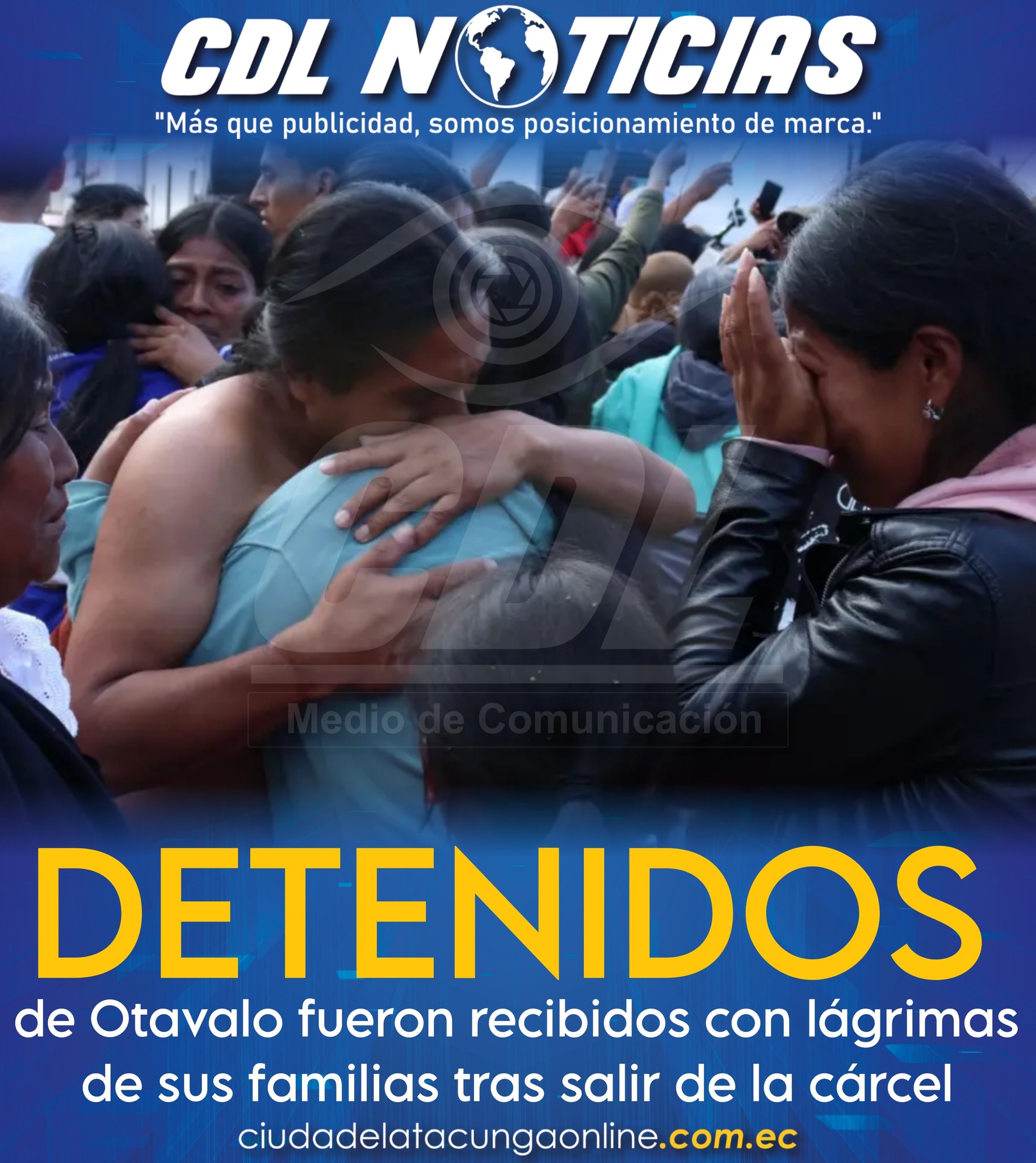 Los detenidos de Otavalo fueron recibidos con lágrimas de sus familias tras salir de la cárcel